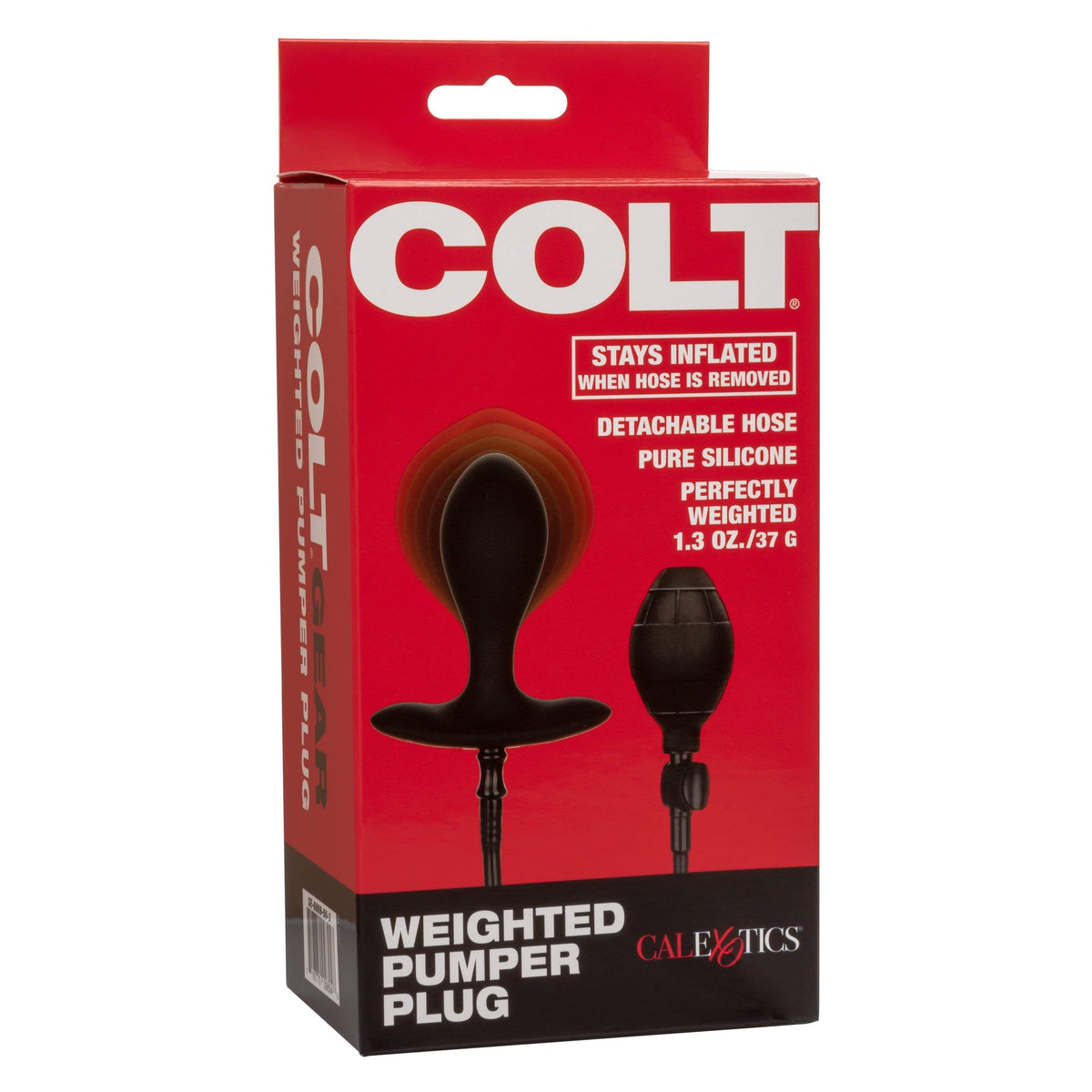 California Exotics - Colt Weighted Inflatable Pumper Plug (Black) -  Expandable Anal Plug (Non Vibration)  Durio.sg