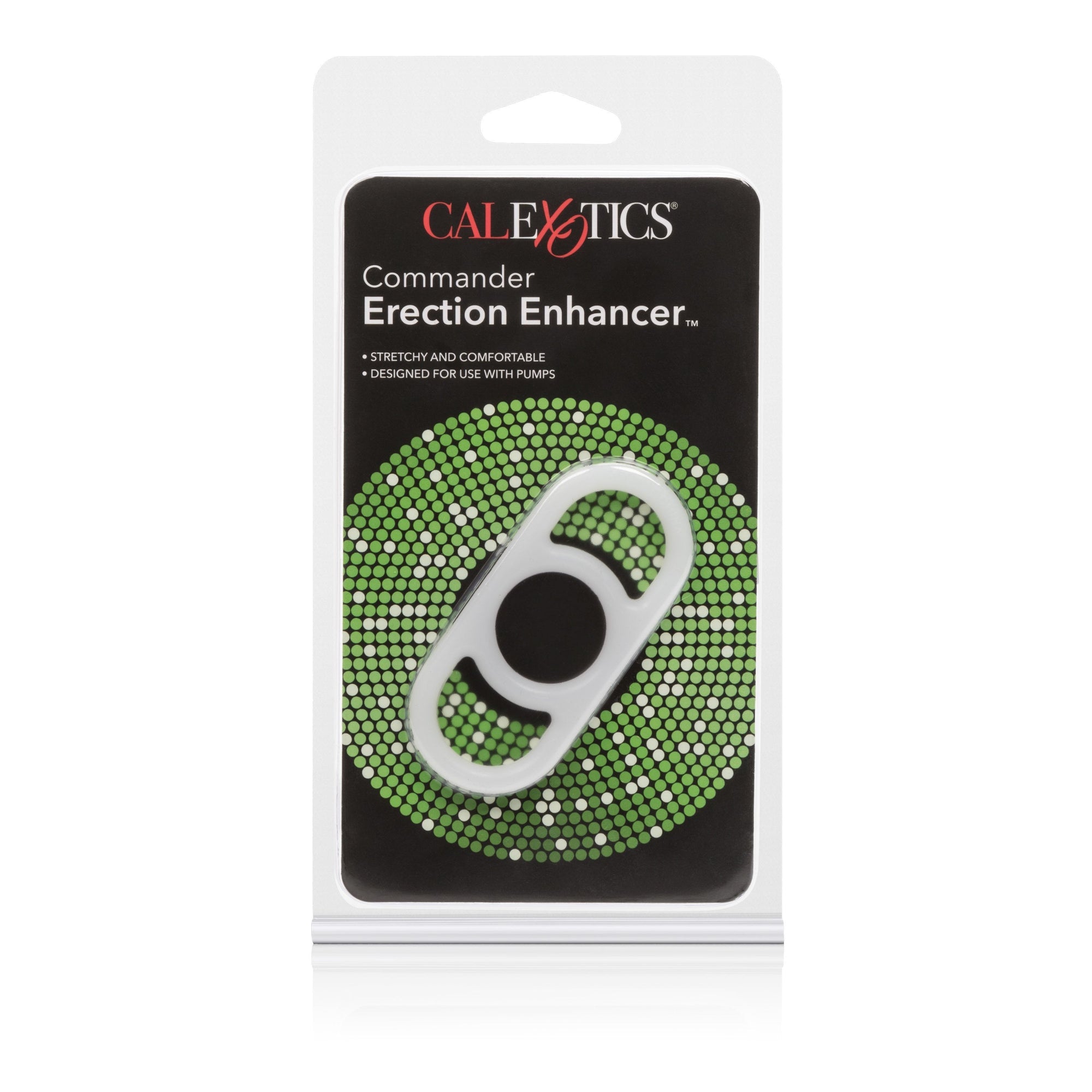 California Exotics - Commander Erection Enhancer Cock Ring (White) -  Rubber Cock Ring (Non Vibration)  Durio.sg