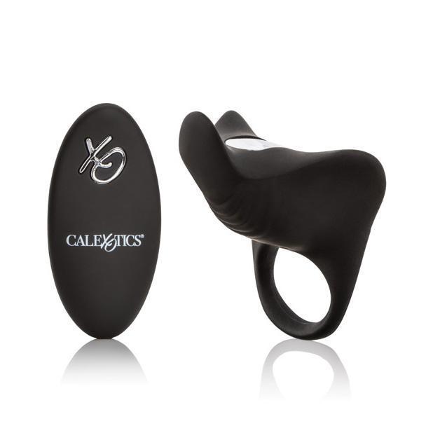 California Exotics - Couple's Enhancers Silicone Rechargeable Remote Pleasurizer (Black) -  Silicone Cock Ring (Vibration) Rechargeable  Durio.sg