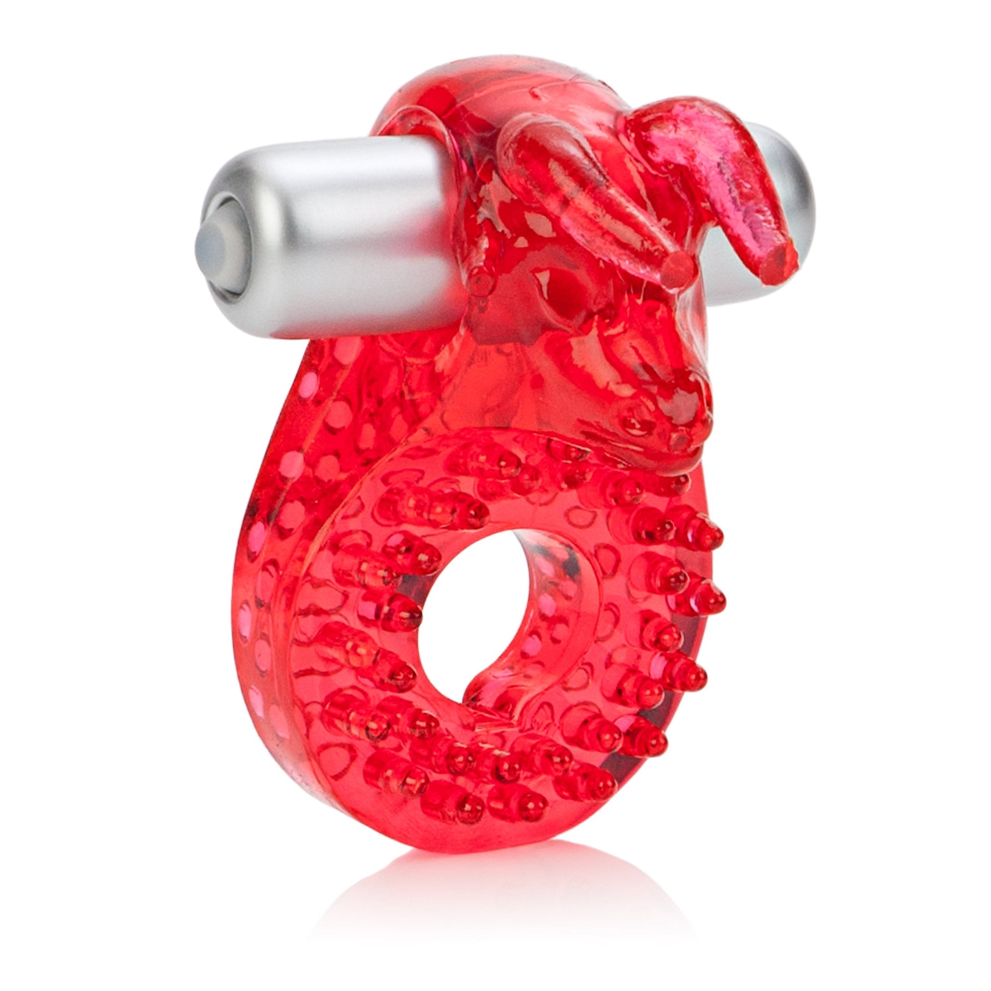 California Exotics - Couple's Raging Bull Vibrating Cock Ring (Red) -  Rubber Cock Ring (Vibration) Non Rechargeable  Durio.sg