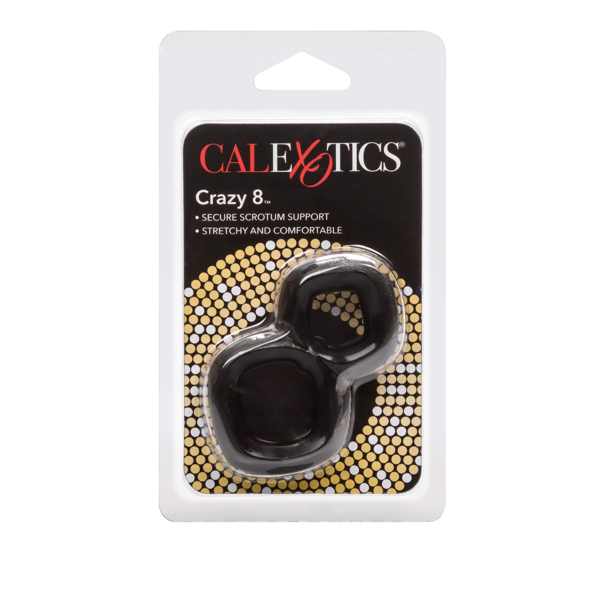 California Exotics - Crazy 8 Cock And Ball Ring (Black) -  Cock Ring (Non Vibration)  Durio.sg