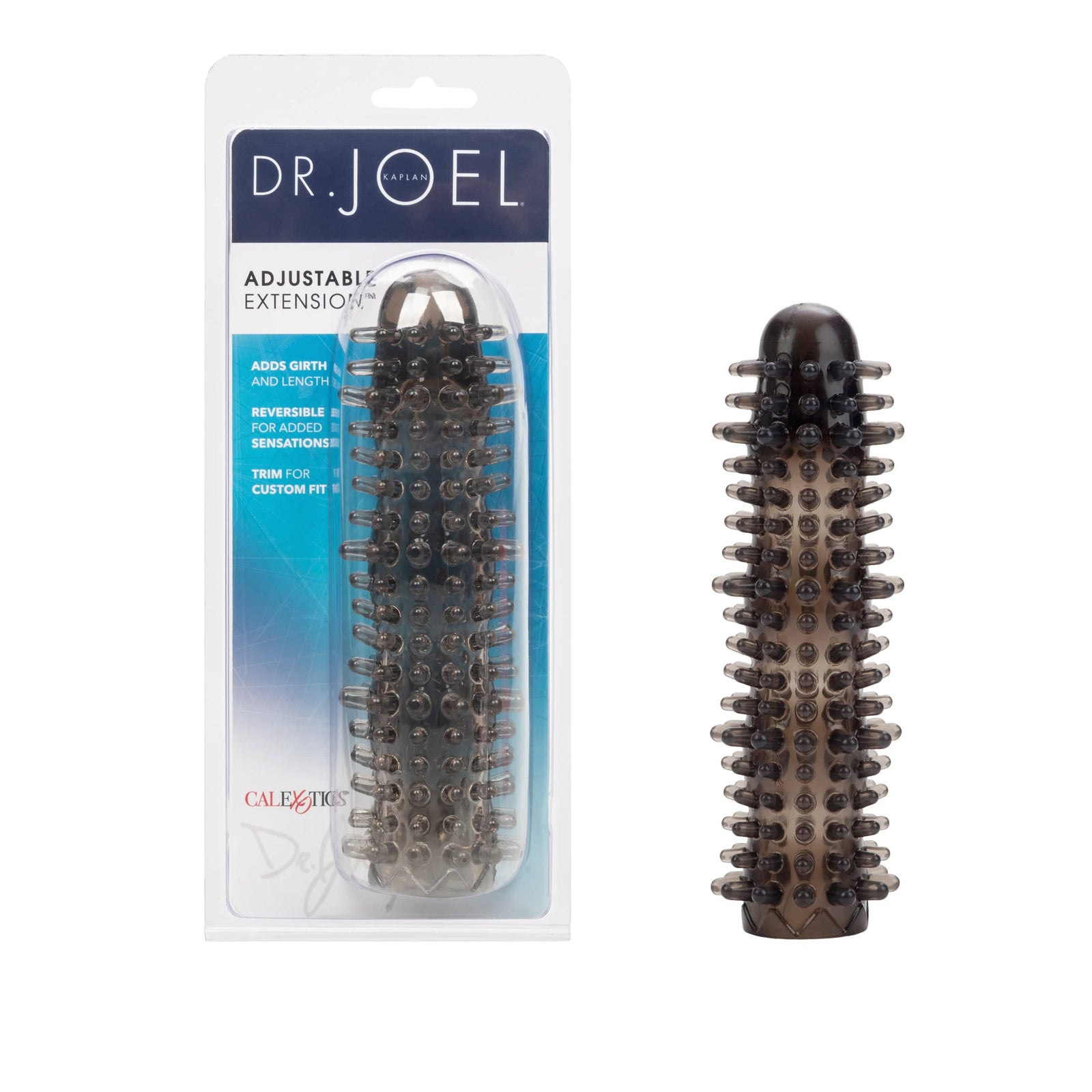 California Exotics - Dr Joel Kaplan Adjustable Extension Added Girth Cock Sleeve (Smoke) -  Cock Sleeves (Non Vibration)  Durio.sg