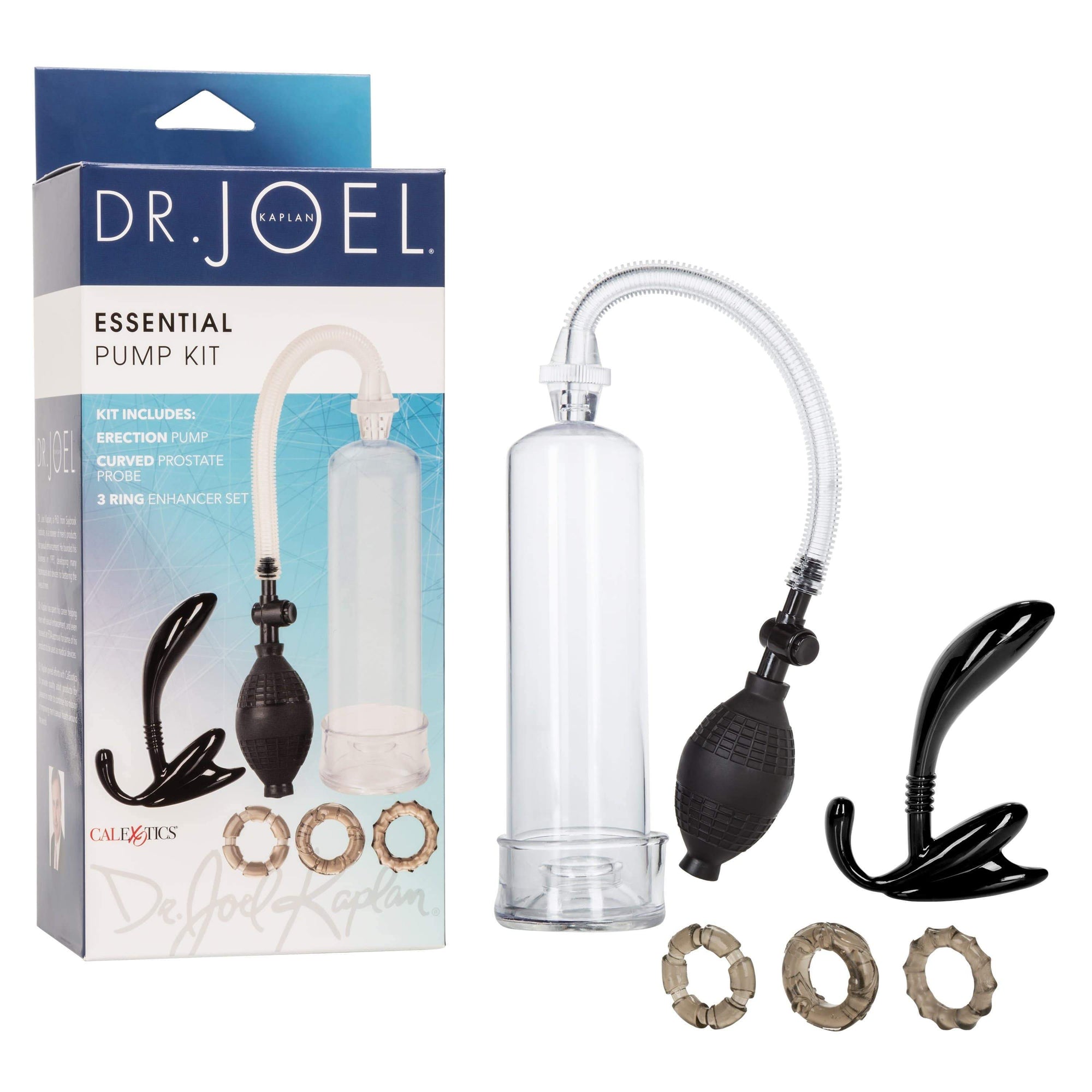 California Exotics - Dr Joel Kaplan Essential Penis Pump Kit (Clear) -  Penis Pump (Non Vibration)  Durio.sg