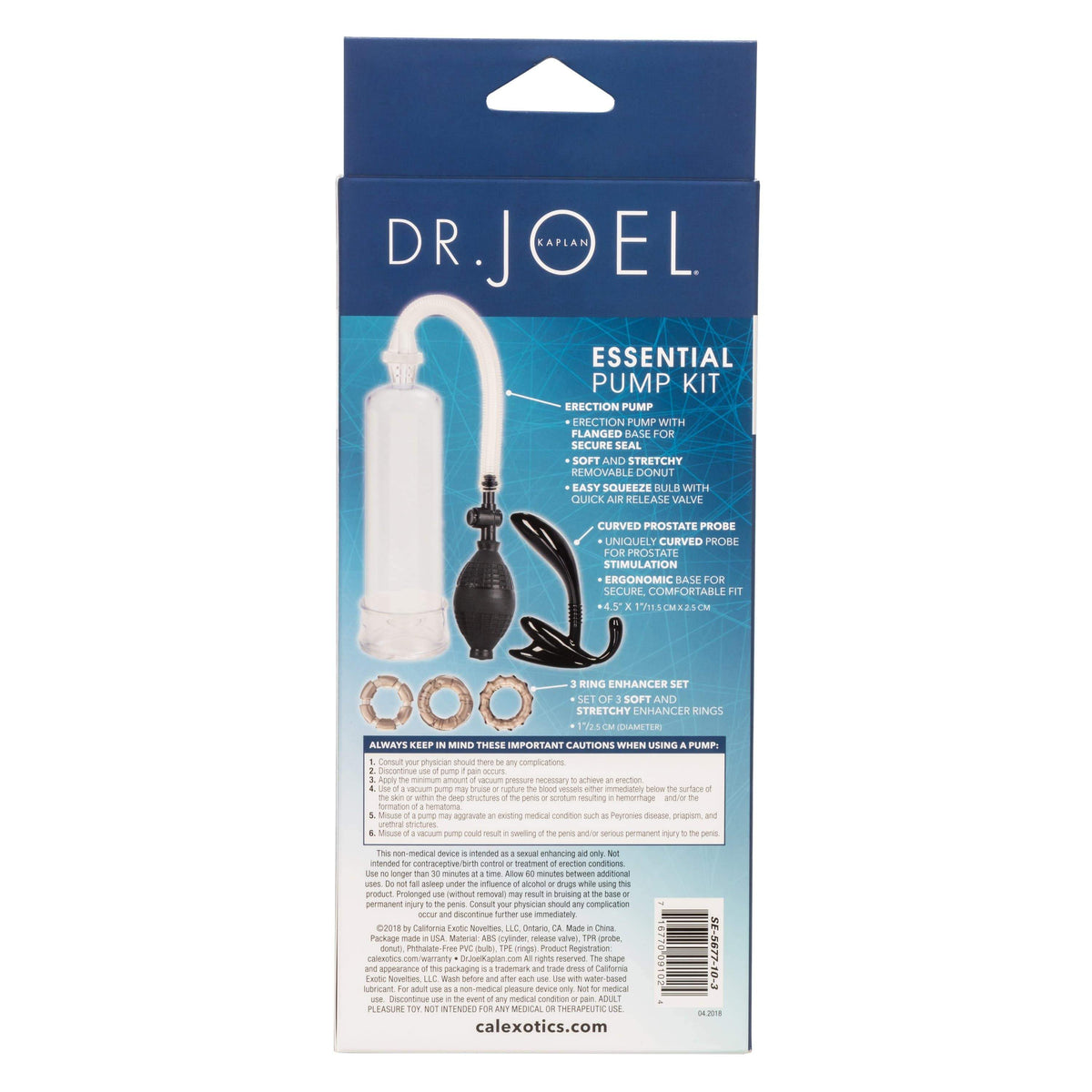 California Exotics - Dr Joel Kaplan Essential Penis Pump Kit (Clear) -  Penis Pump (Non Vibration)  Durio.sg