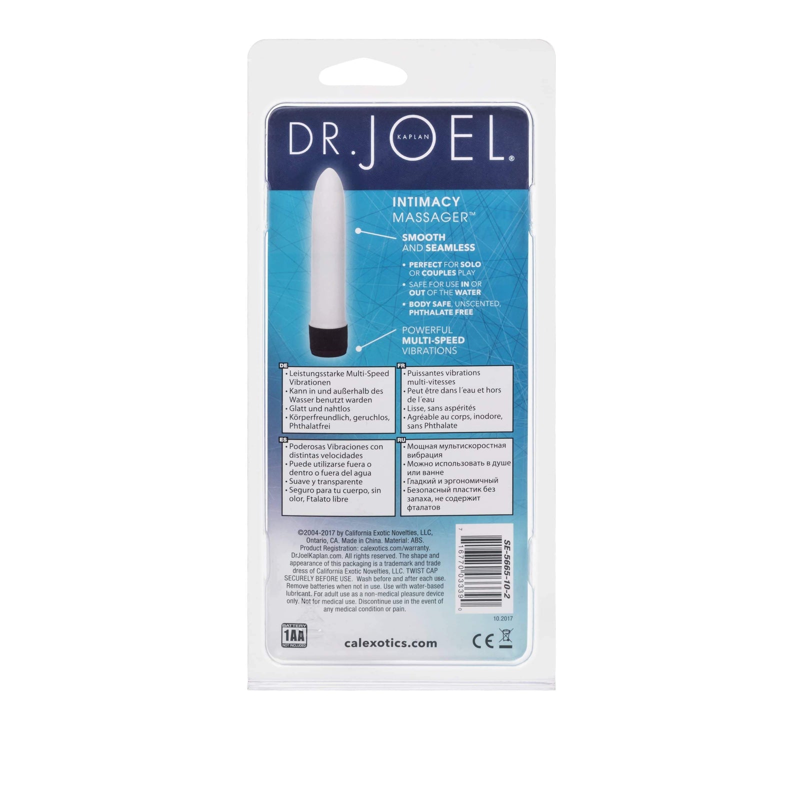 California Exotics - Dr Joel Kaplan Intimacy Vibrating  Massager 4.5" (White) -  Non Realistic Dildo w/o suction cup (Vibration) Non Rechargeable  Durio.sg