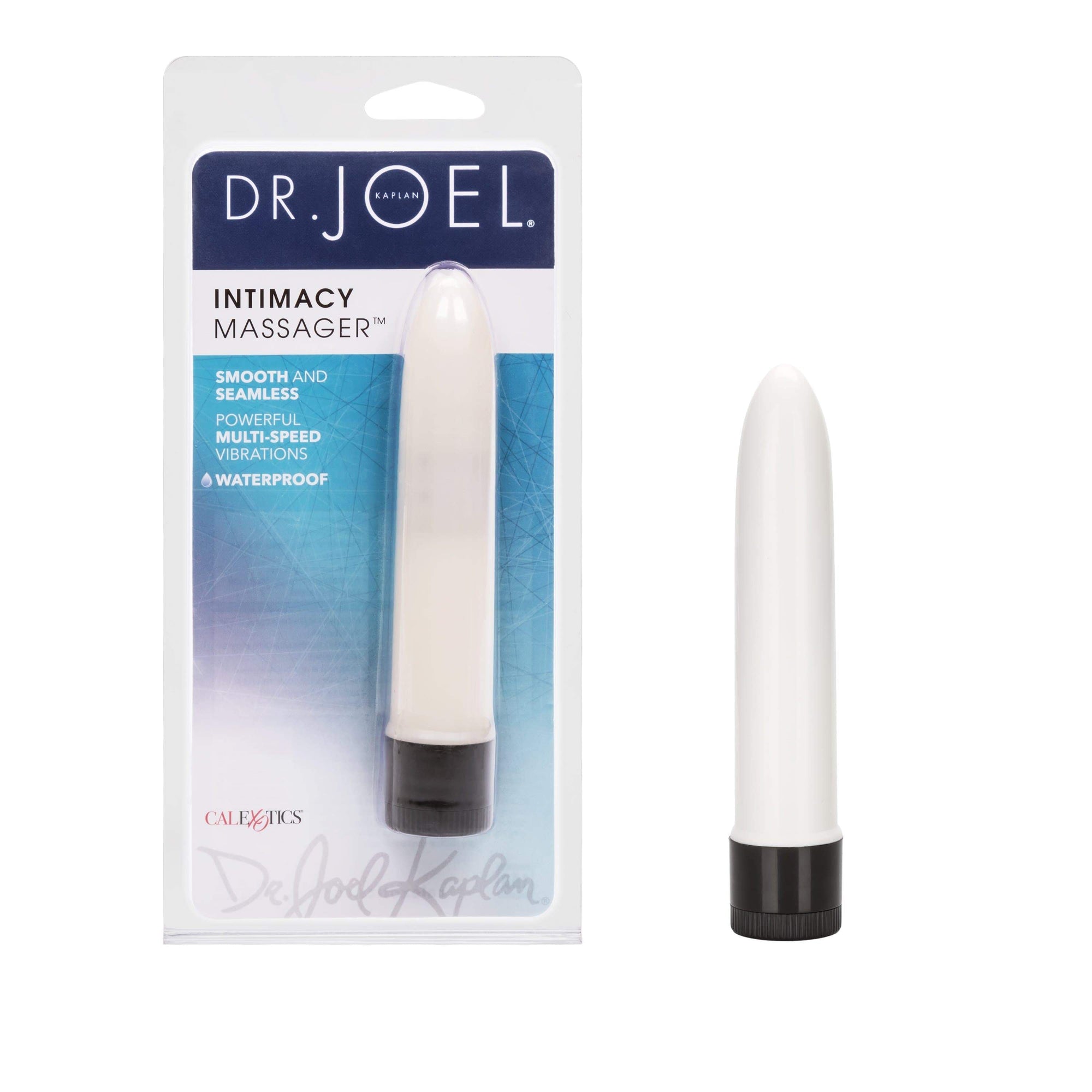 California Exotics - Dr Joel Kaplan Intimacy Vibrating  Massager 4.5" (White) -  Non Realistic Dildo w/o suction cup (Vibration) Non Rechargeable  Durio.sg