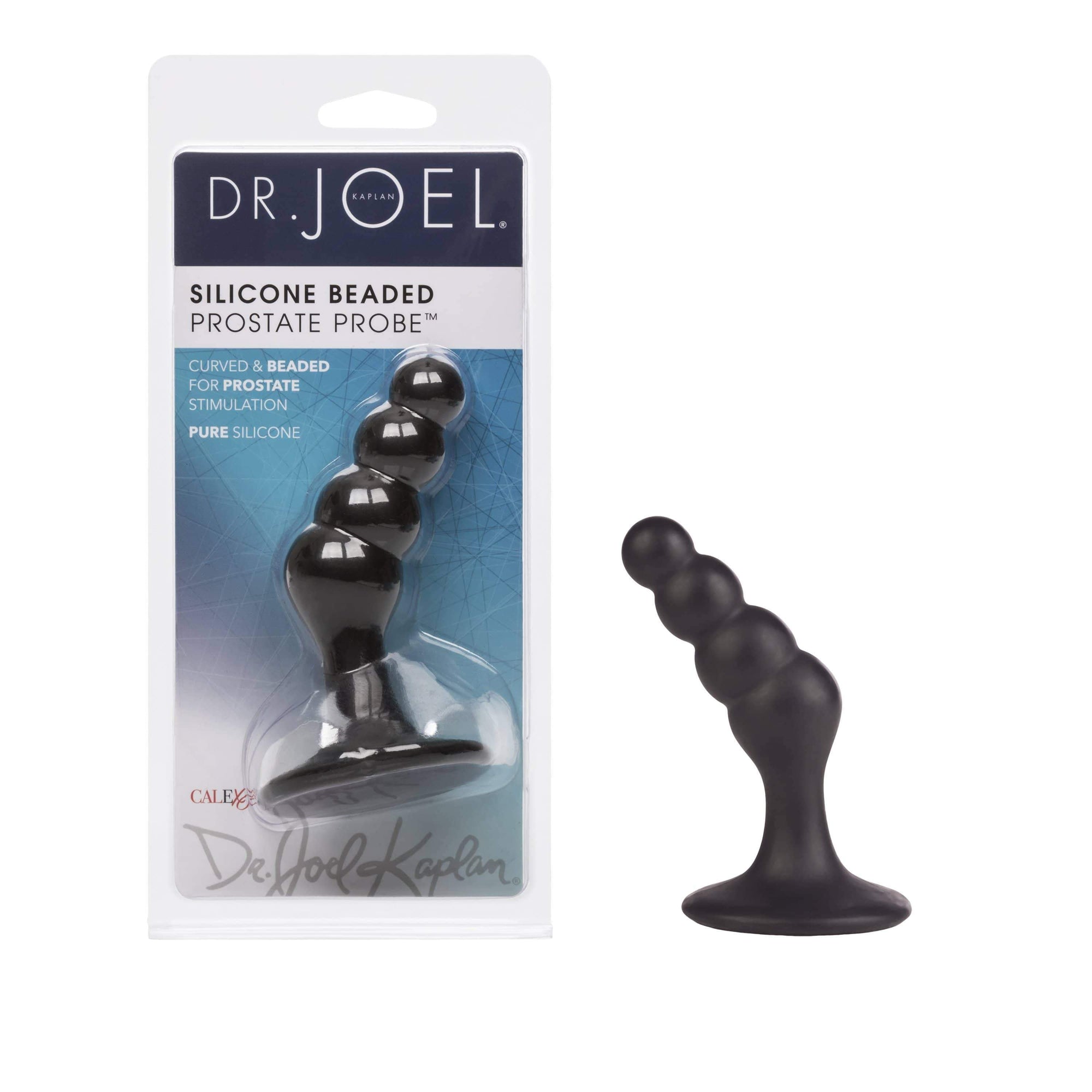 California Exotics - Dr Joel Kaplan Silicone Beaded Prostate Probe Anal Beads (Black) -  Anal Beads (Non Vibration)  Durio.sg