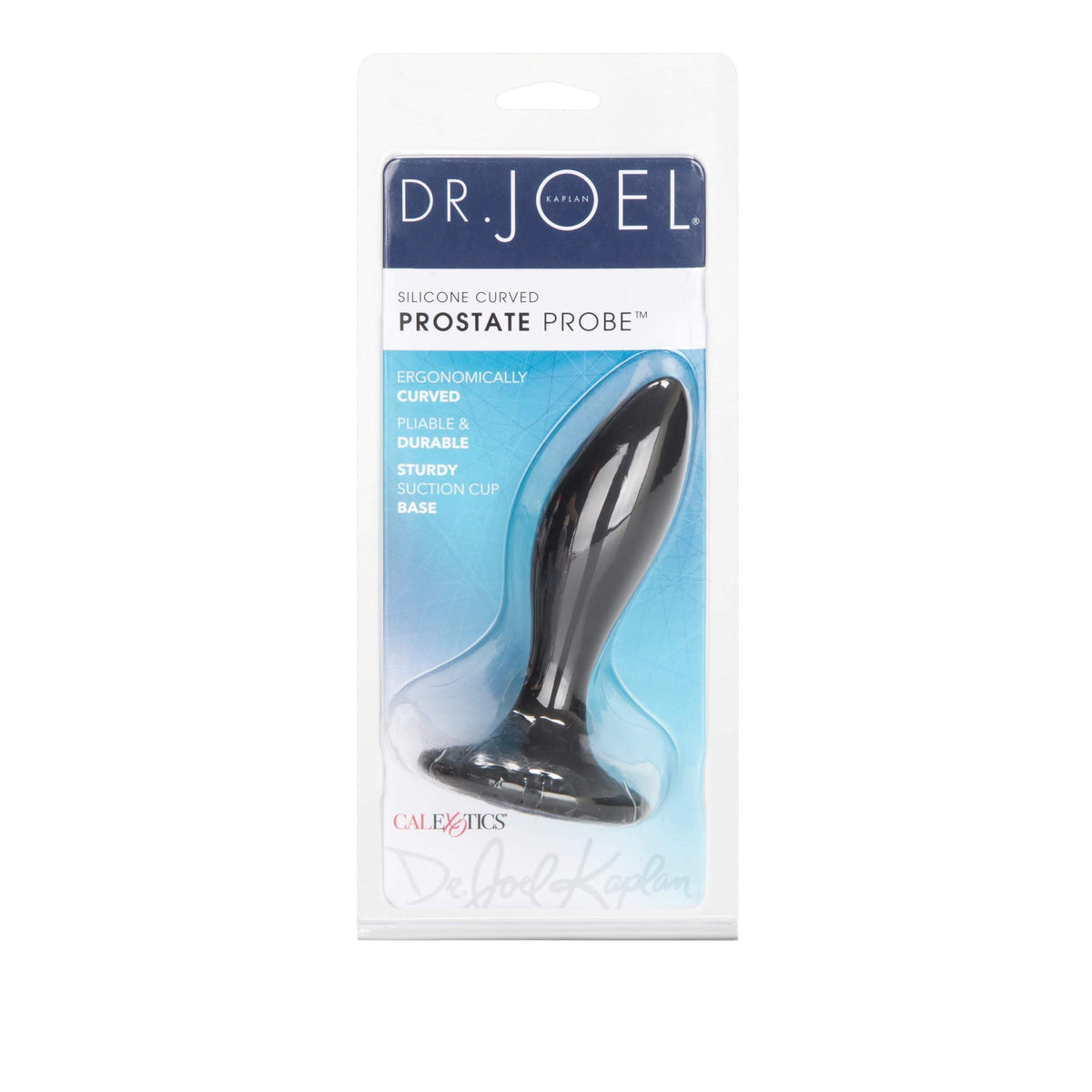 California Exotics - Dr Joel Kaplan Silicone Curved Prostate Probe Anal Plug (Black) -  Anal Beads (Non Vibration)  Durio.sg