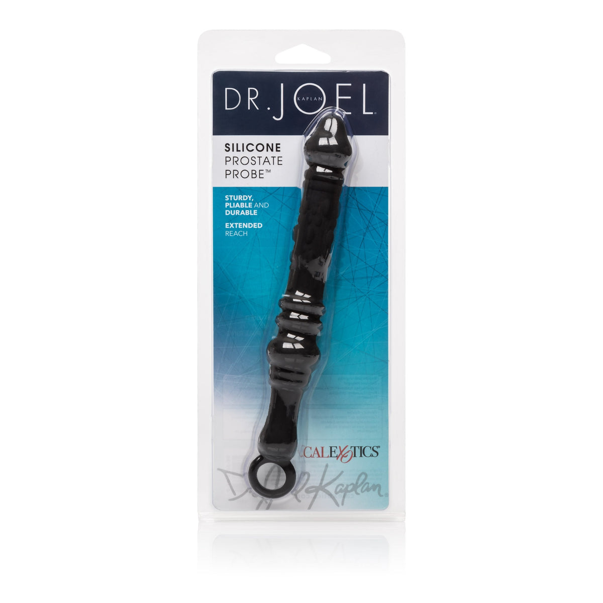 California Exotics - Dr Joel Kaplan Silicone Prostate Probe Massager (Black) -  Prostate Massager (Non Vibration)  Durio.sg