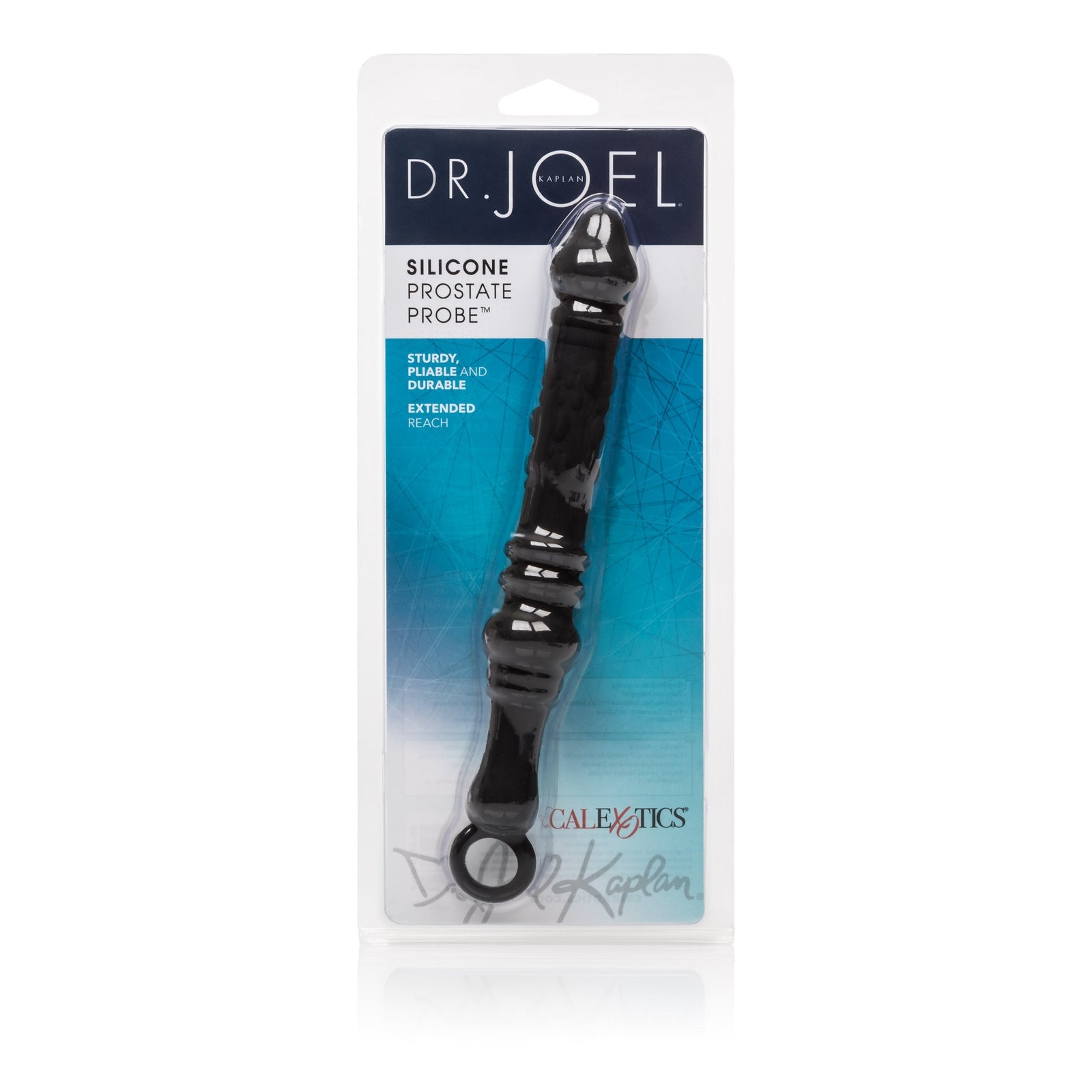 California Exotics - Dr Joel Kaplan Silicone Prostate Probe Massager (Black) -  Prostate Massager (Non Vibration)  Durio.sg