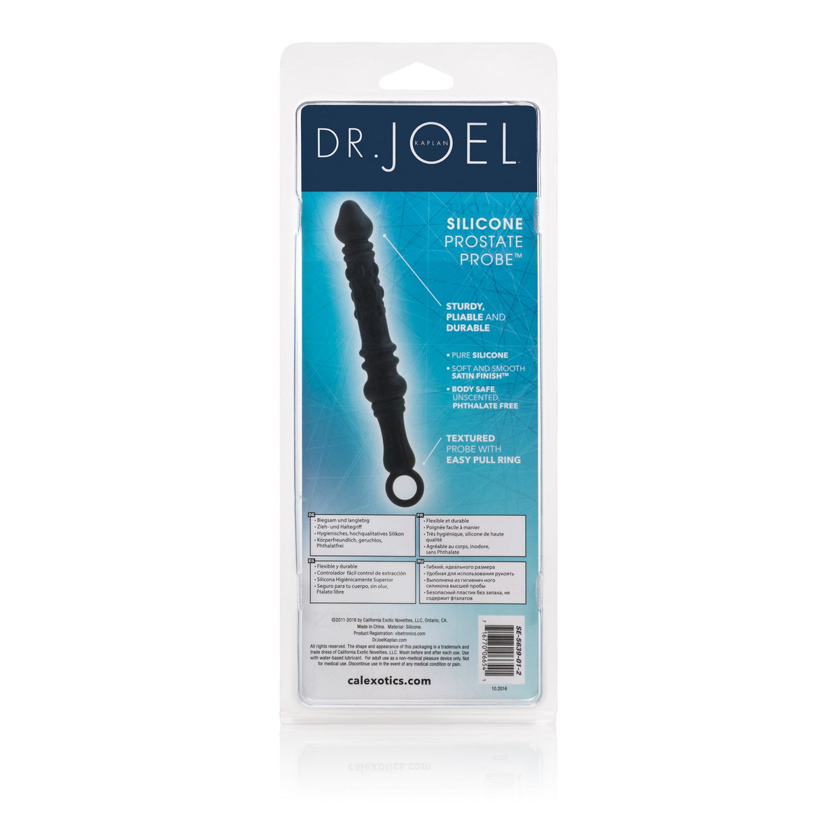 California Exotics - Dr Joel Kaplan Silicone Prostate Probe Massager (Black) -  Prostate Massager (Non Vibration)  Durio.sg