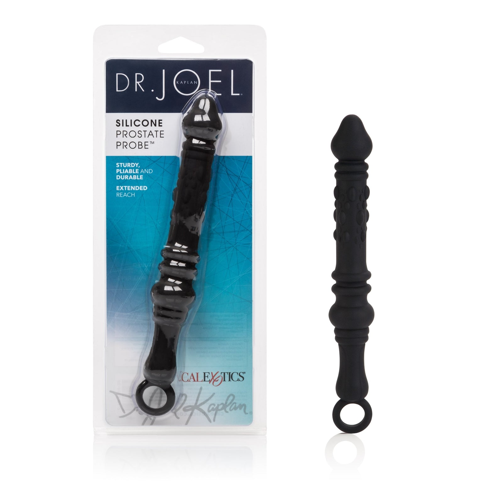 California Exotics - Dr Joel Kaplan Silicone Prostate Probe Massager (Black) -  Prostate Massager (Non Vibration)  Durio.sg