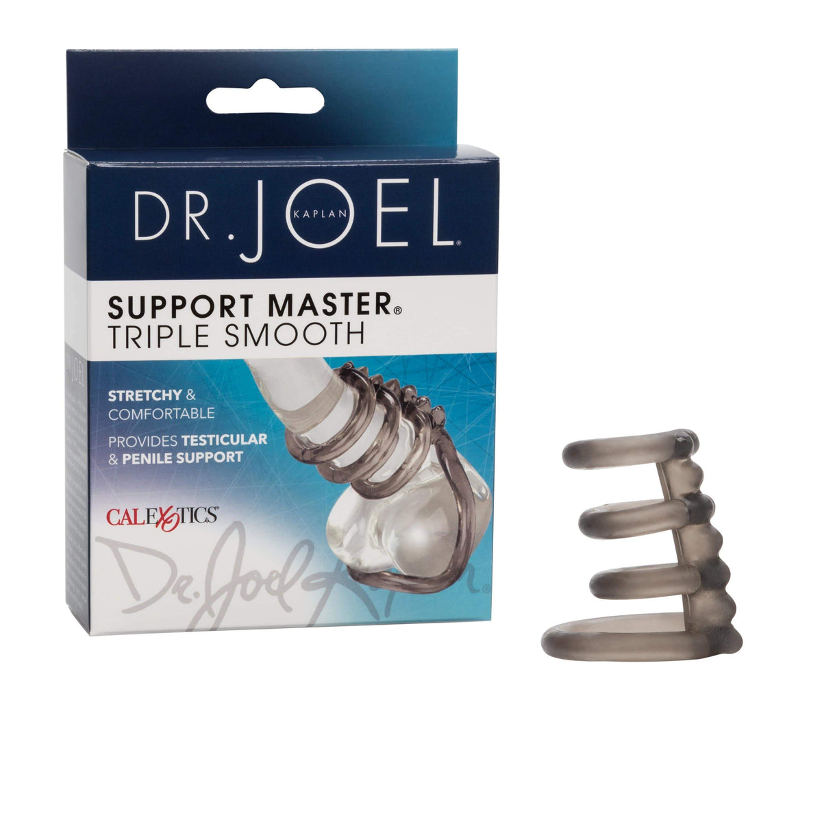 California Exotics - Dr Joel Kaplan Support Master Triple Smooth Cock Cage (Grey) -  Rubber Cock Cage (Non Vibration)  Durio.sg