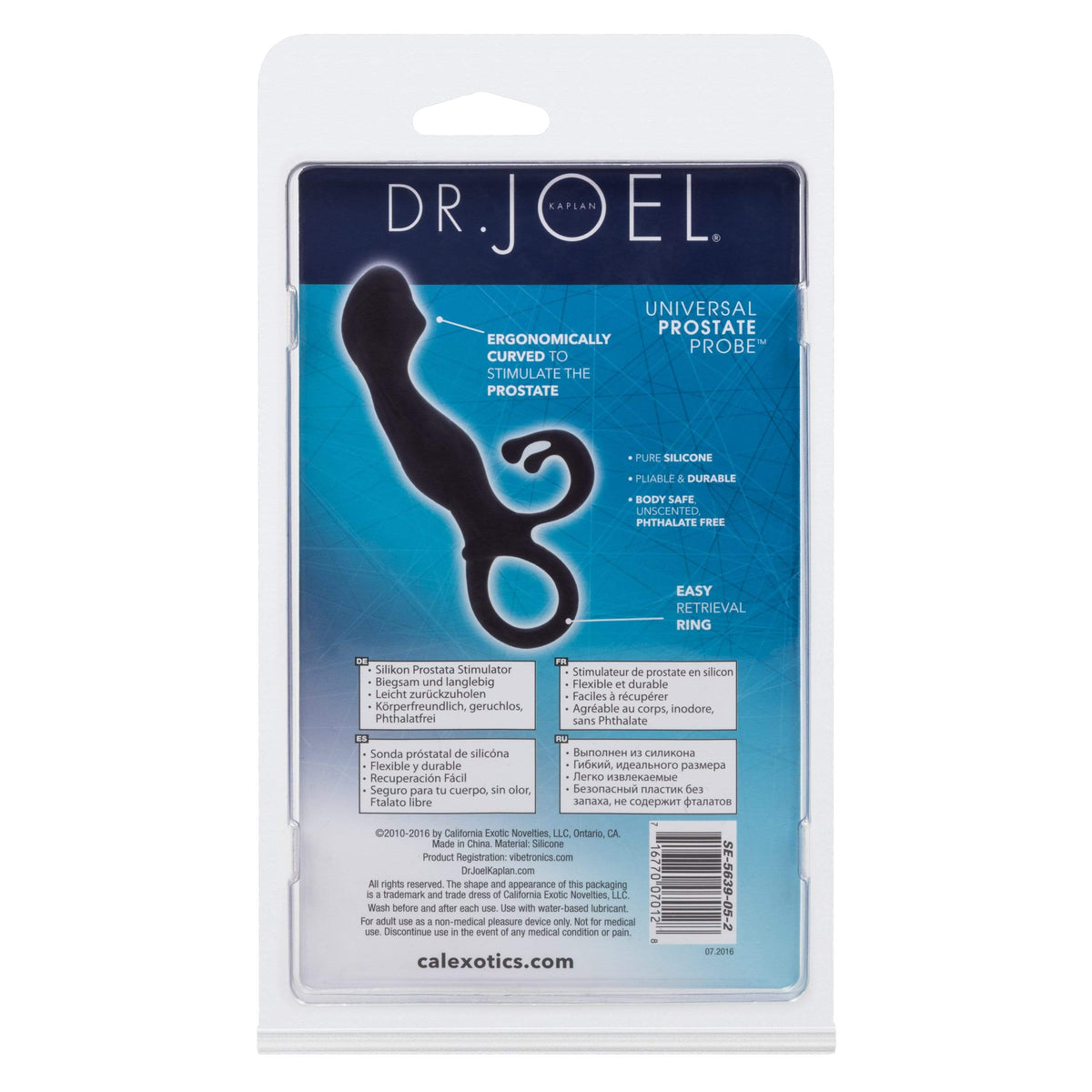 California Exotics - Dr Joel Kaplan Universal Prostate Probe Massager (Black) -  Anal Plug (Non Vibration)  Durio.sg