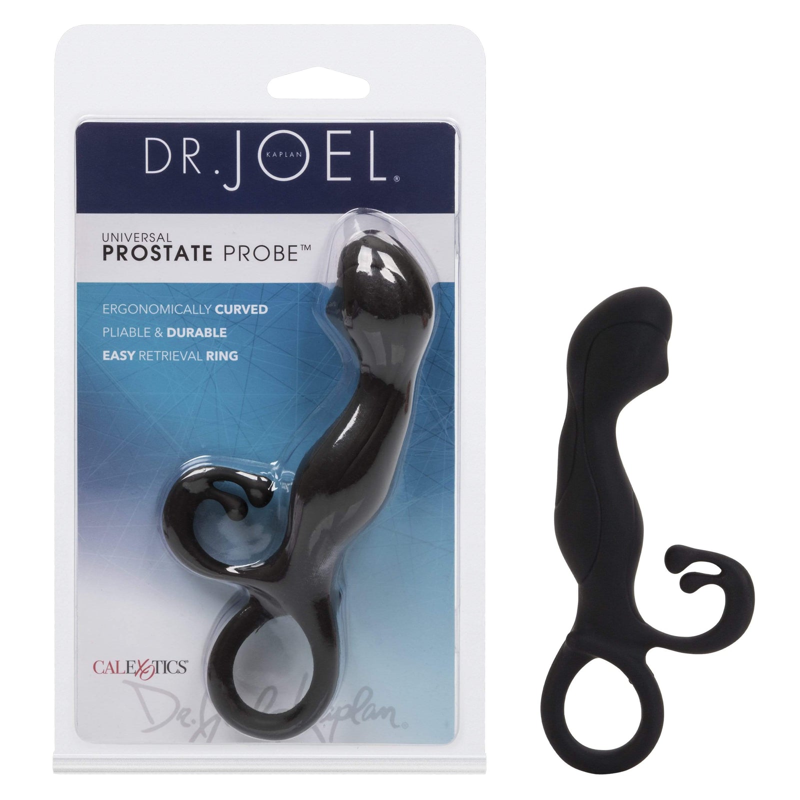 California Exotics - Dr Joel Kaplan Universal Prostate Probe Massager (Black) -  Anal Plug (Non Vibration)  Durio.sg
