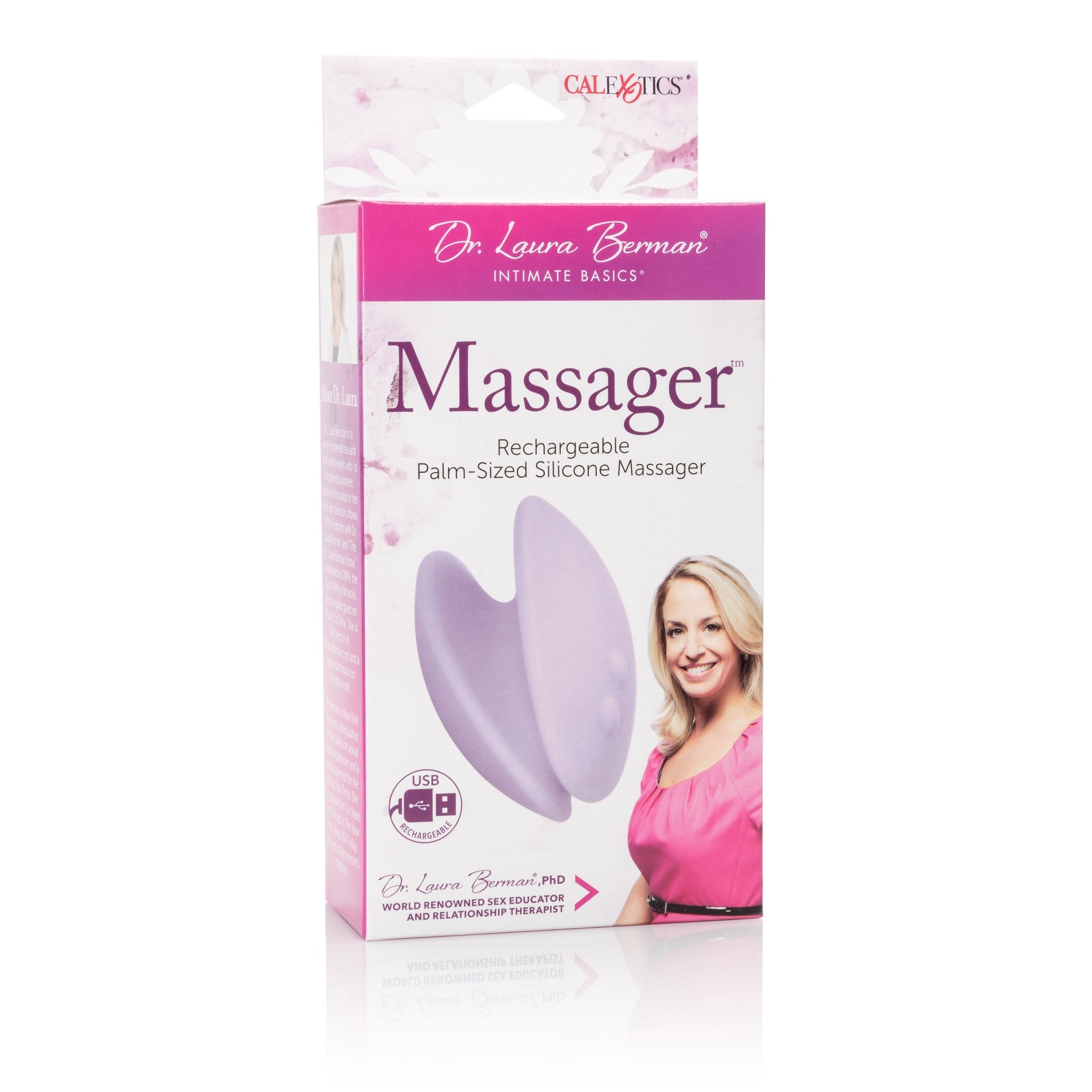 California Exotics - Dr Laura Berman Massager Palm-Sized Silicone Clit Massager (Purple) -  Clit Massager (Vibration) Rechargeable  Durio.sg