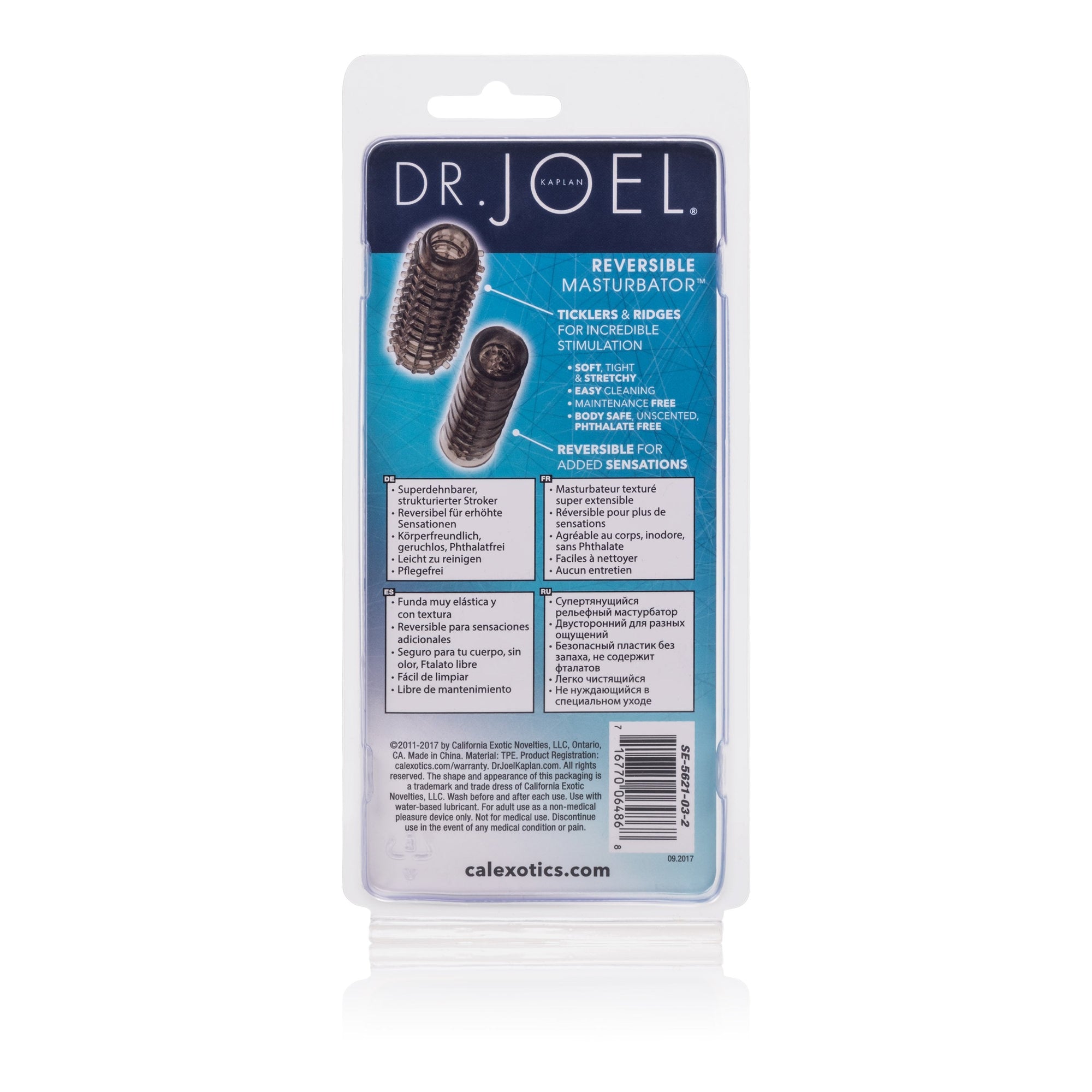 California Exotics - Dr. Joel Kaplan Reversible Masturbator (Black) -  Masturbator Soft Stroker (Non Vibration)  Durio.sg