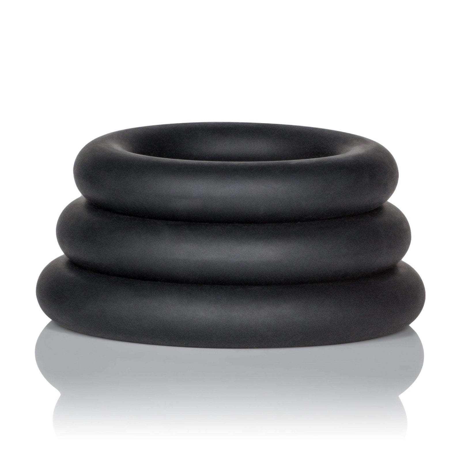 California Exotics - Dr. Joel Kaplan Silicone Support Cock Rings (Black) -  Silicone Cock Ring (Non Vibration)  Durio.sg