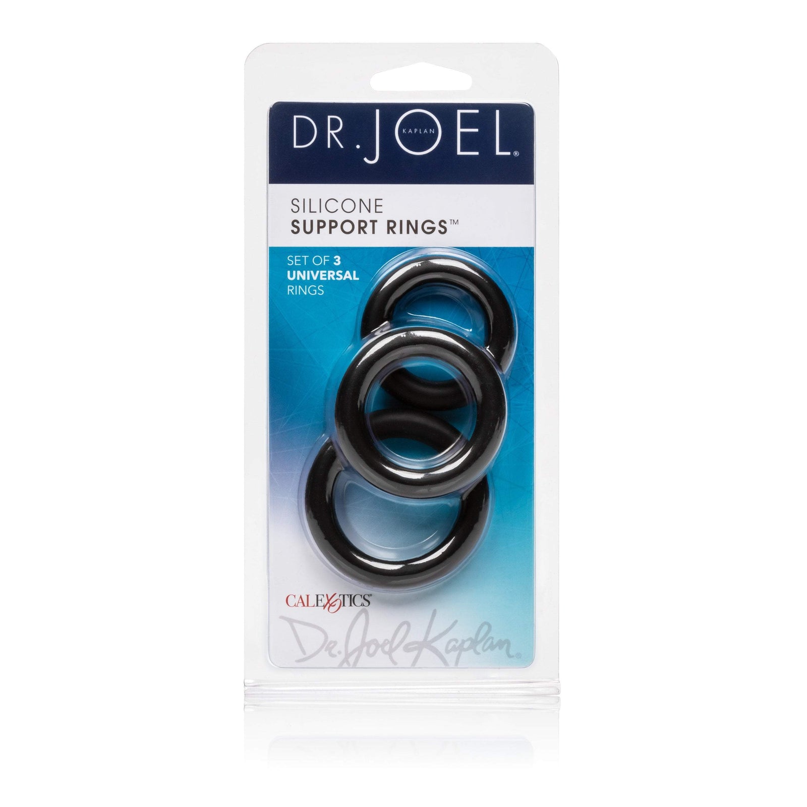 California Exotics - Dr. Joel Kaplan Silicone Support Cock Rings (Black) -  Silicone Cock Ring (Non Vibration)  Durio.sg