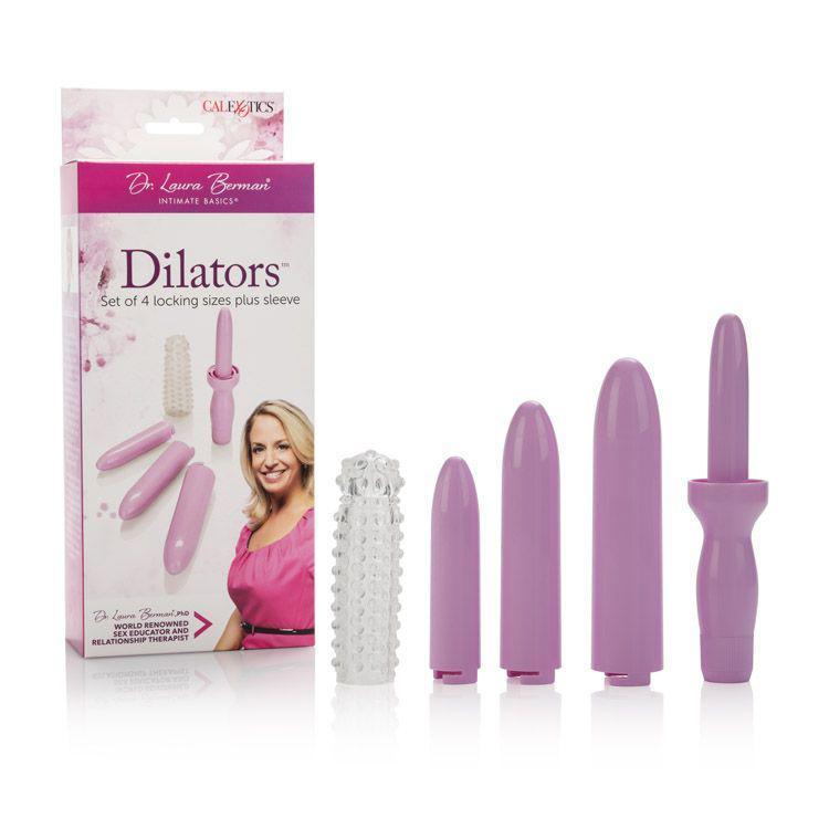 California Exotics - Dr. Laura Berman Dilators Set Of 4 Locking Sizes Plus Sleeve (Purple) -  Non Realistic Dildo w/o suction cup (Vibration) Non Rechargeable  Durio.sg