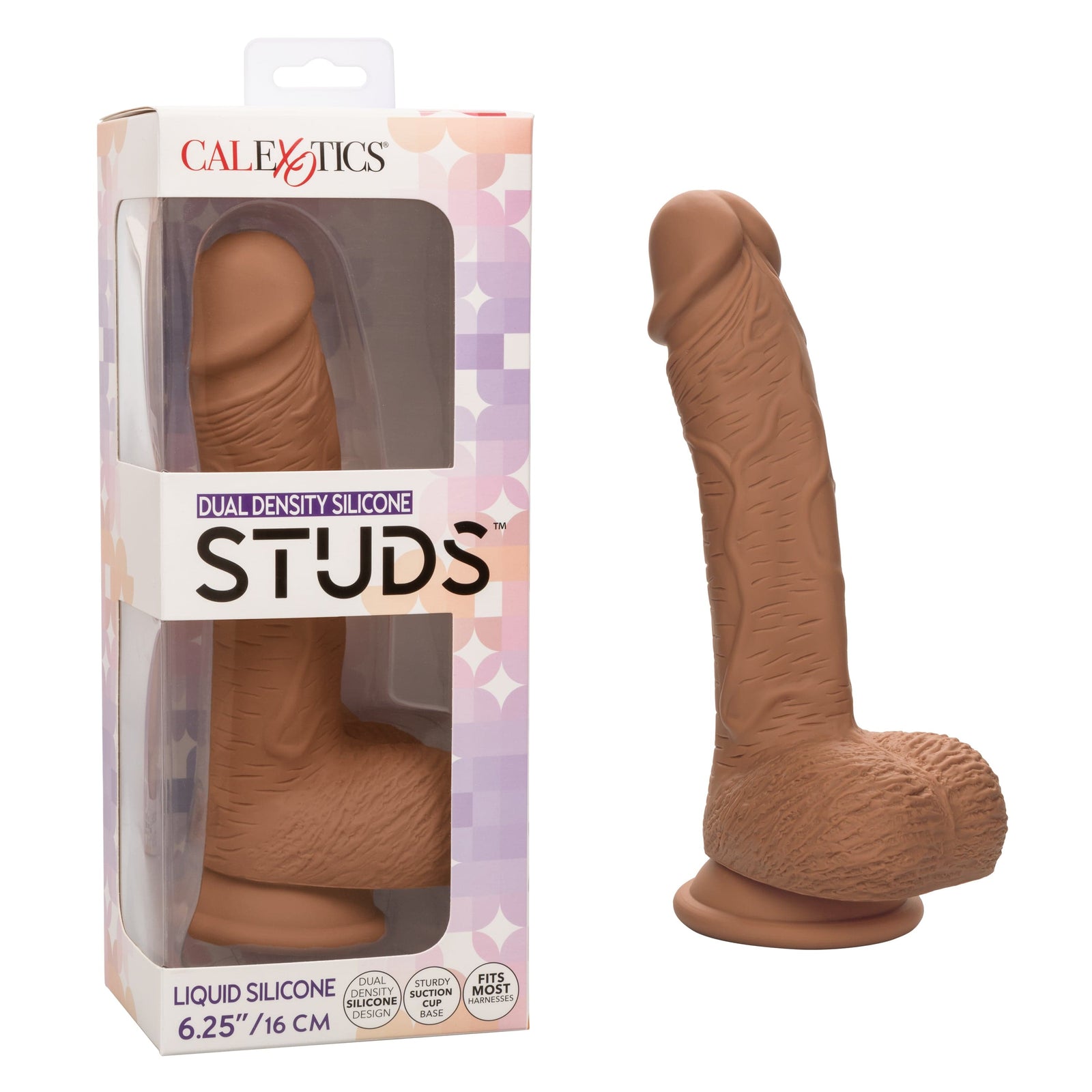 California Exotics - Dual Density Silicone Studs Realistic Dildo -  Realistic Dildo with suction cup (Non Vibration)  Durio.sg