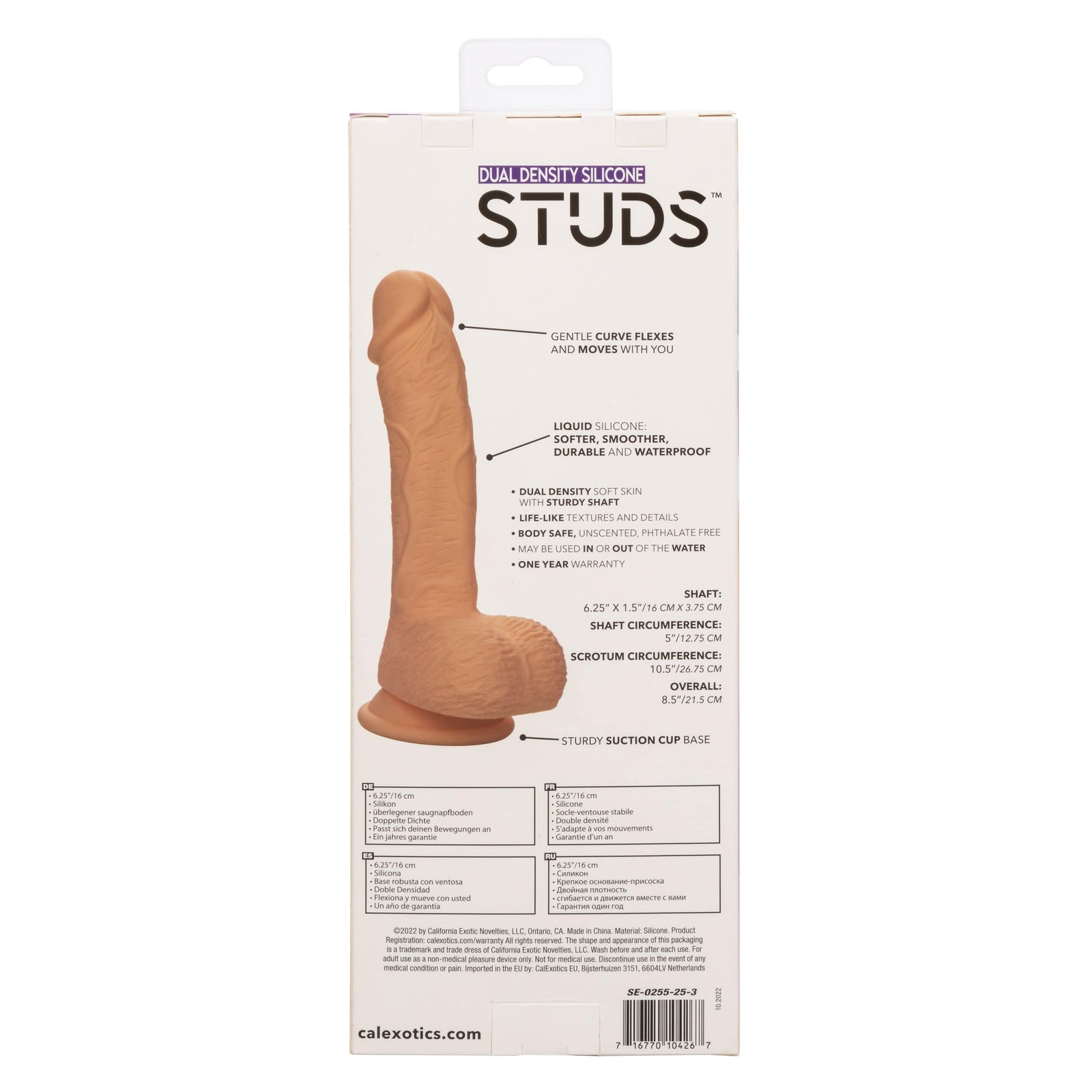 California Exotics - Dual Density Silicone Studs Realistic Dildo -  Realistic Dildo with suction cup (Non Vibration)  Durio.sg