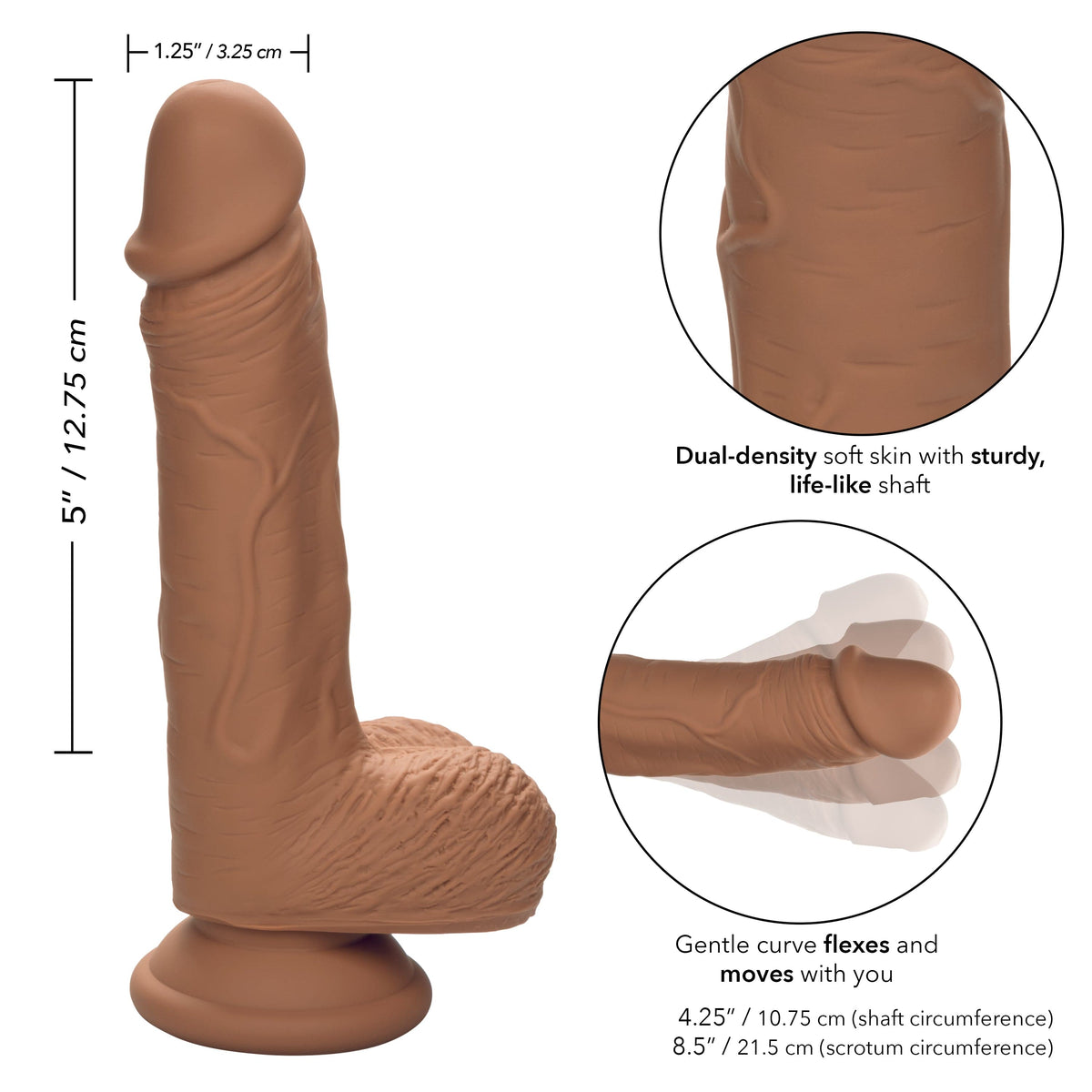 California Exotics - Dual Density Silicone Studs Realistic Dildo -  Realistic Dildo with suction cup (Non Vibration)  Durio.sg
