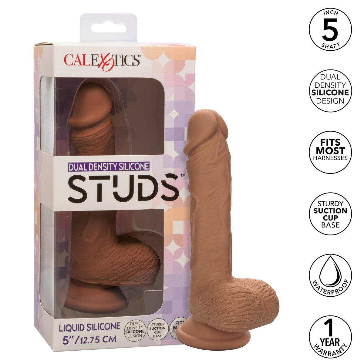 California Exotics - Dual Density Silicone Studs Realistic Dildo -  Realistic Dildo with suction cup (Non Vibration)  Durio.sg