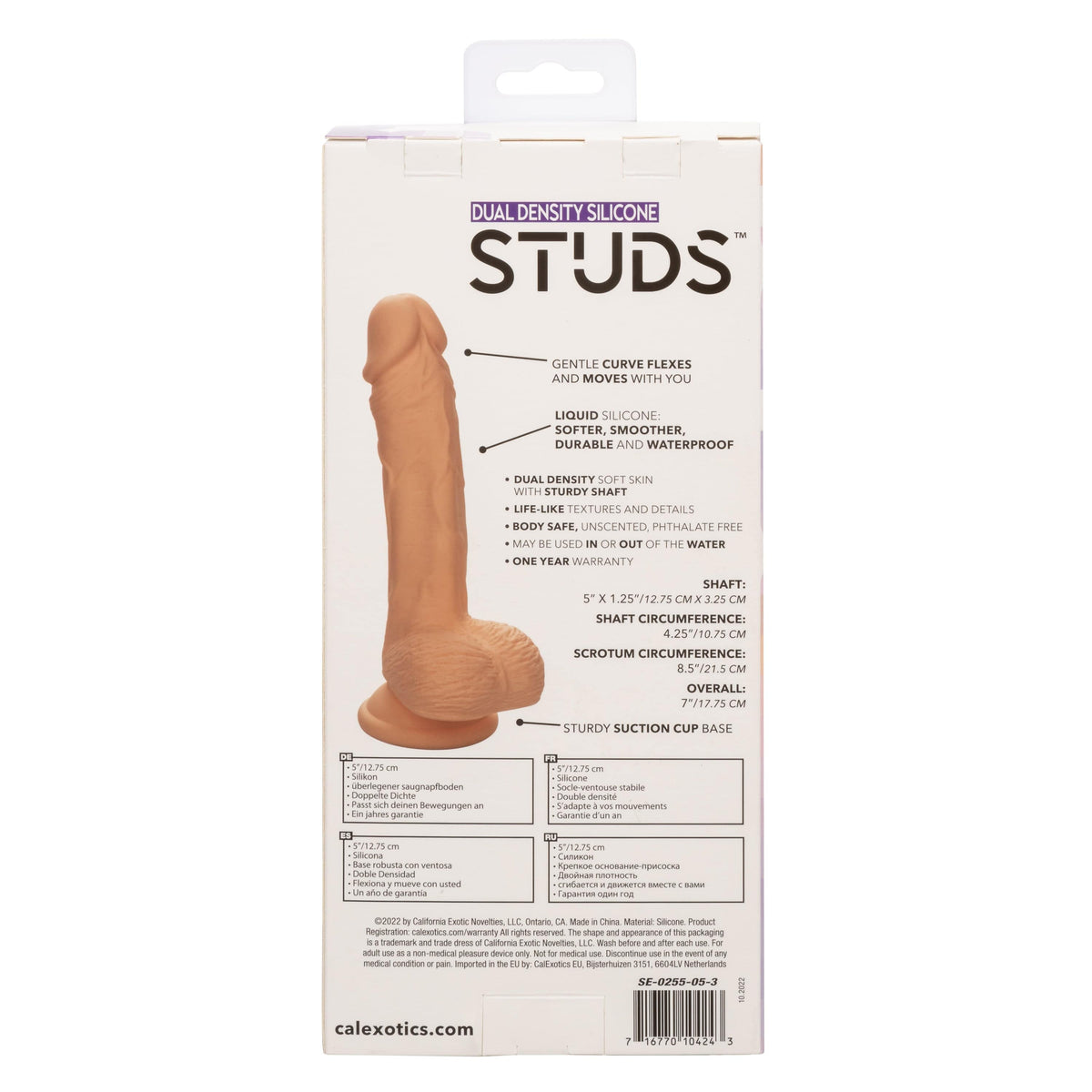 California Exotics - Dual Density Silicone Studs Realistic Dildo -  Realistic Dildo with suction cup (Non Vibration)  Durio.sg