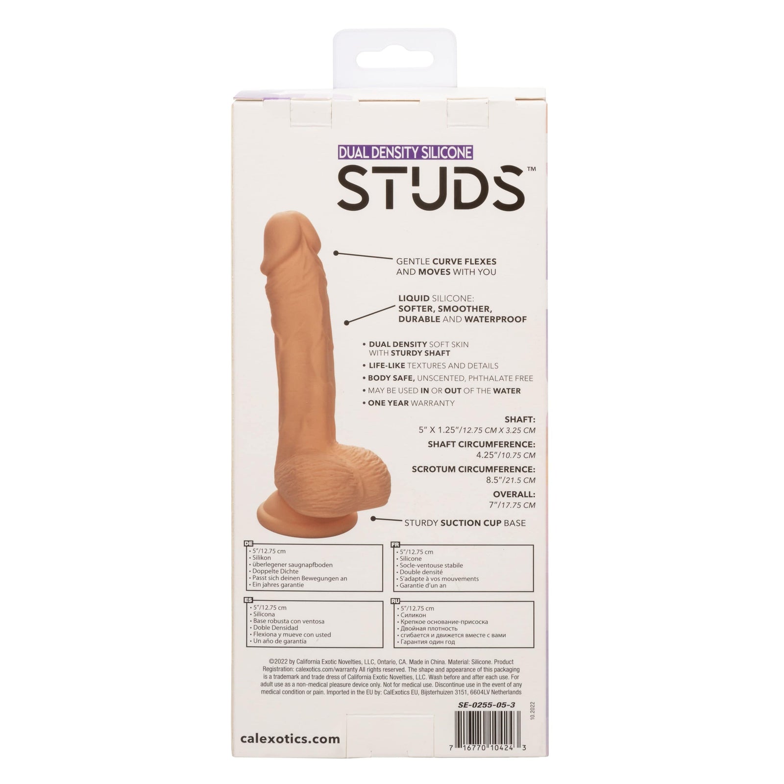 California Exotics - Dual Density Silicone Studs Realistic Dildo -  Realistic Dildo with suction cup (Non Vibration)  Durio.sg