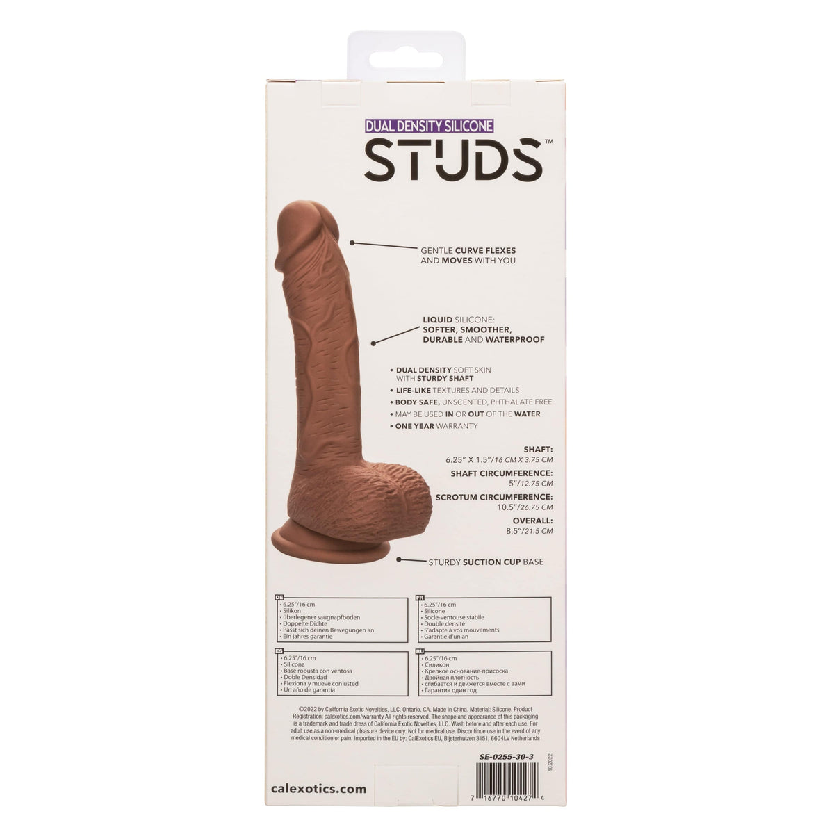 California Exotics - Dual Density Silicone Studs Realistic Dildo -  Realistic Dildo with suction cup (Non Vibration)  Durio.sg