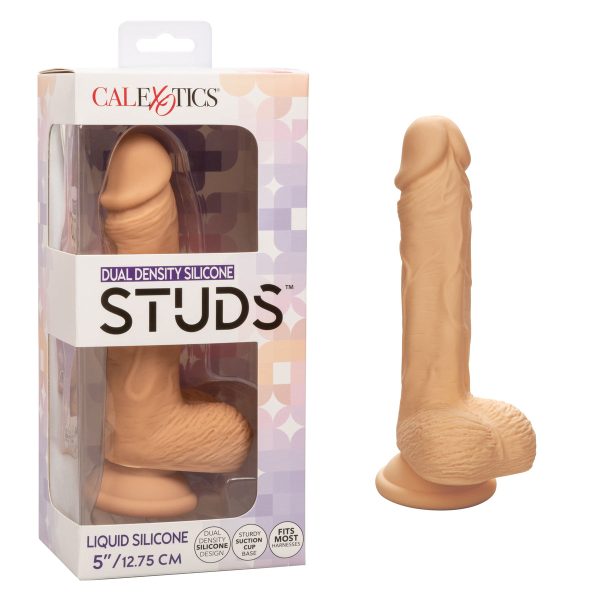 California Exotics - Dual Density Silicone Studs Realistic Dildo -  Realistic Dildo with suction cup (Non Vibration)  Durio.sg