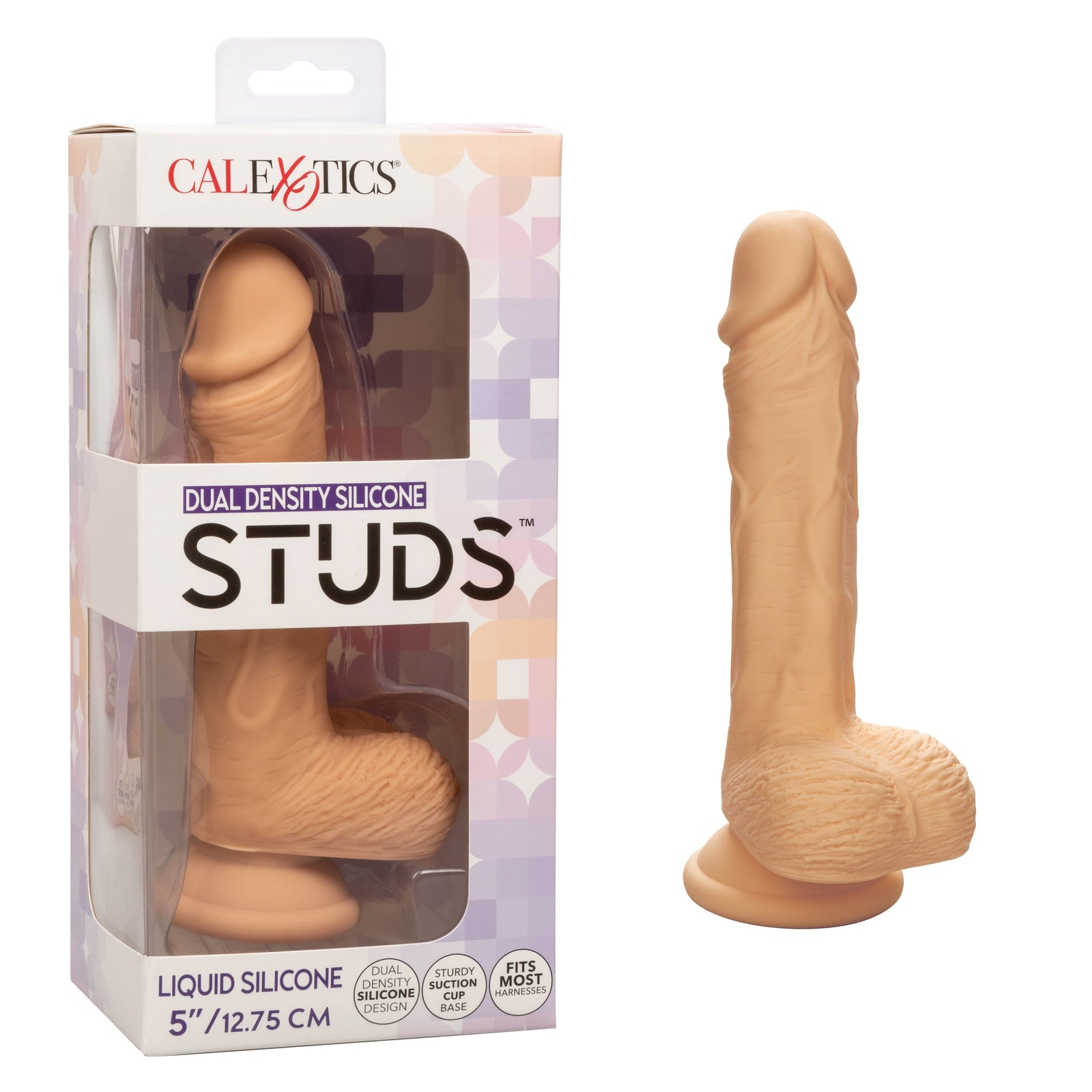California Exotics - Dual Density Silicone Studs Realistic Dildo -  Realistic Dildo with suction cup (Non Vibration)  Durio.sg