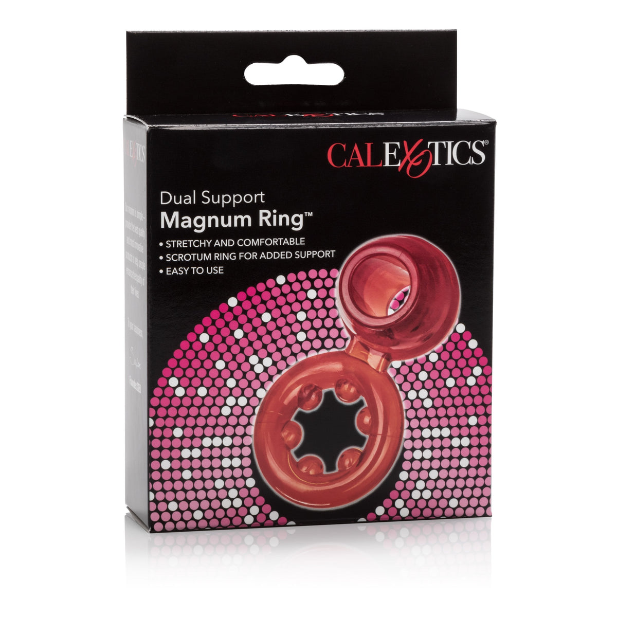 California Exotics - Dual Support Magnum Cock Ring (Red) -  Rubber Cock Ring (Non Vibration)  Durio.sg