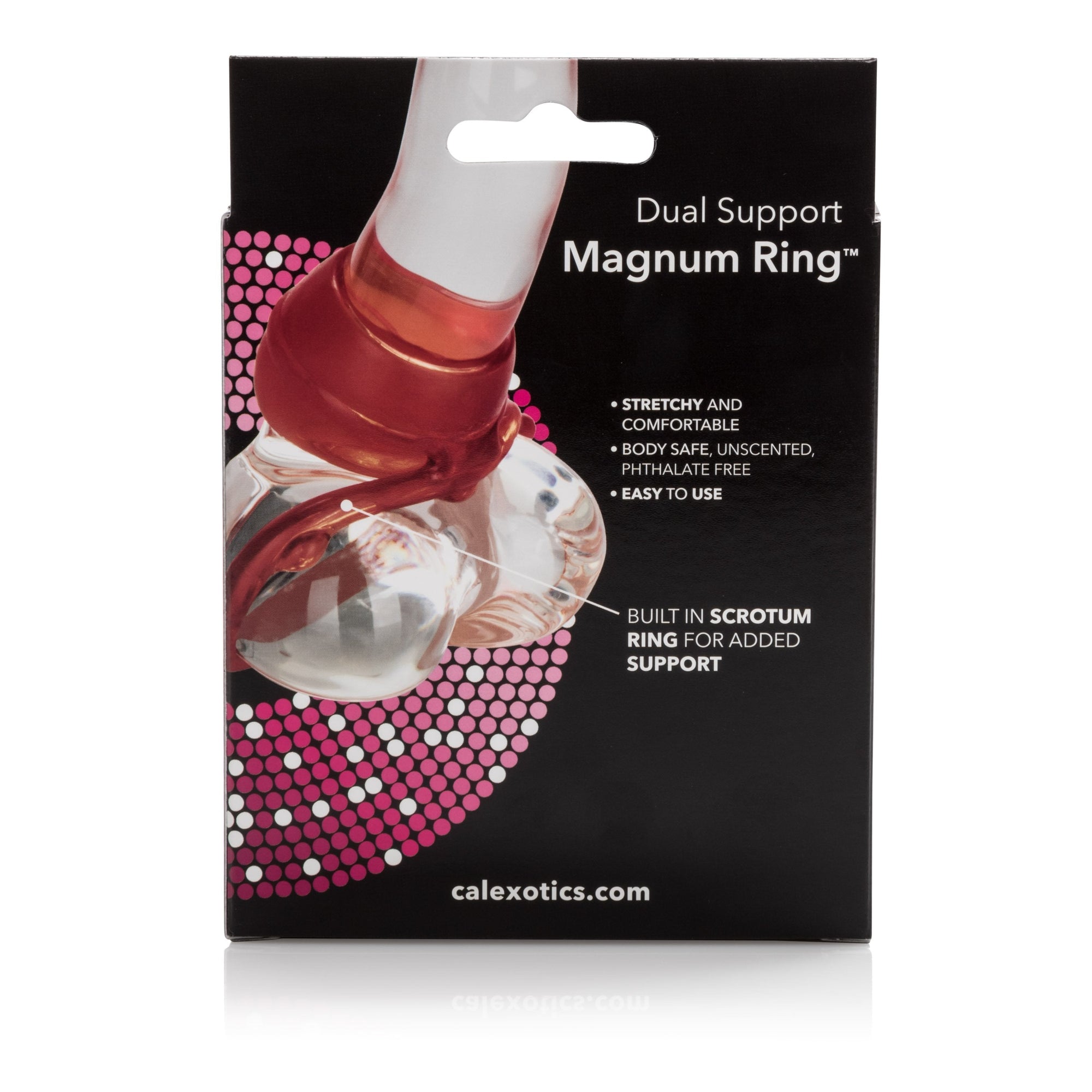 California Exotics - Dual Support Magnum Cock Ring (Red) -  Rubber Cock Ring (Non Vibration)  Durio.sg
