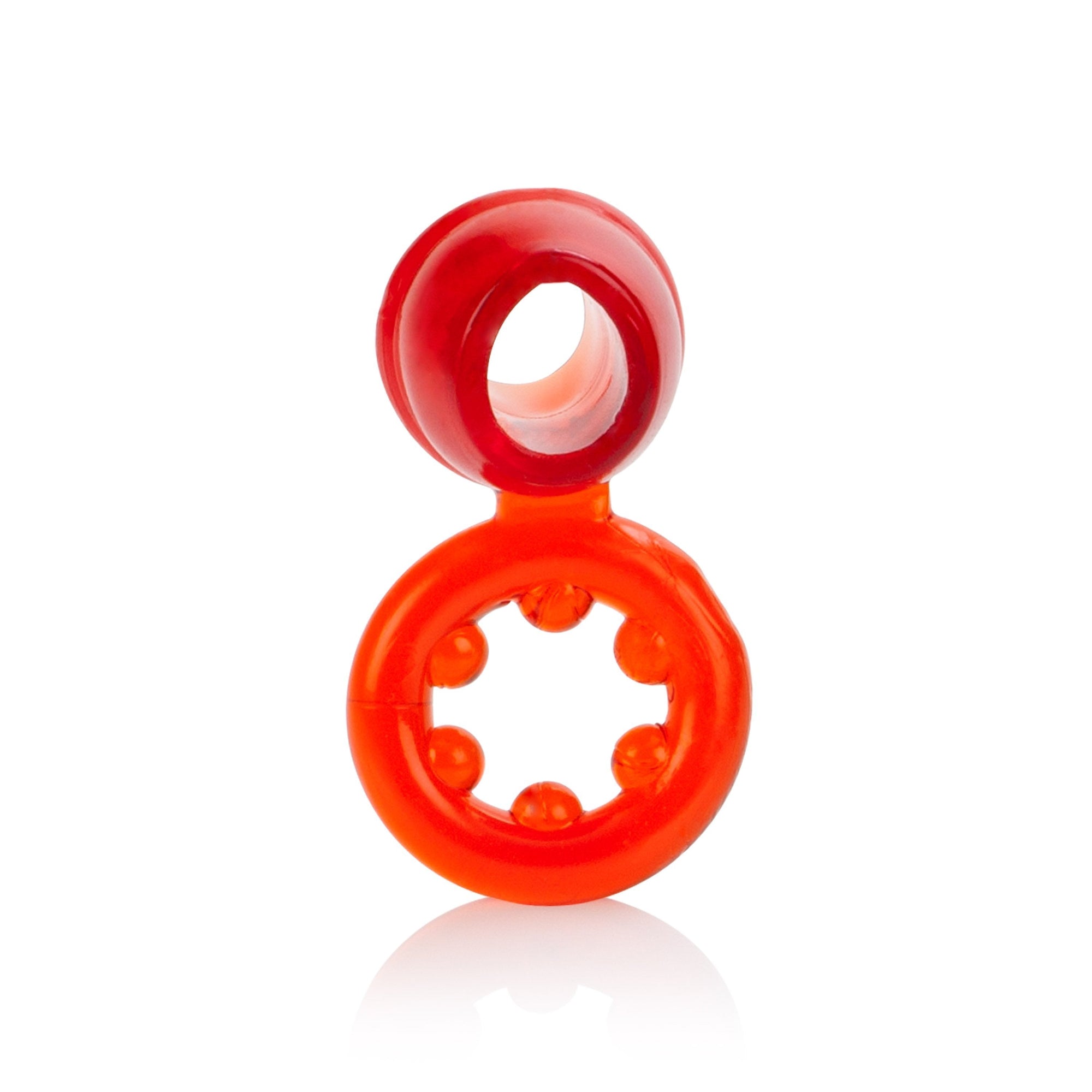 California Exotics - Dual Support Magnum Cock Ring (Red) -  Rubber Cock Ring (Non Vibration)  Durio.sg