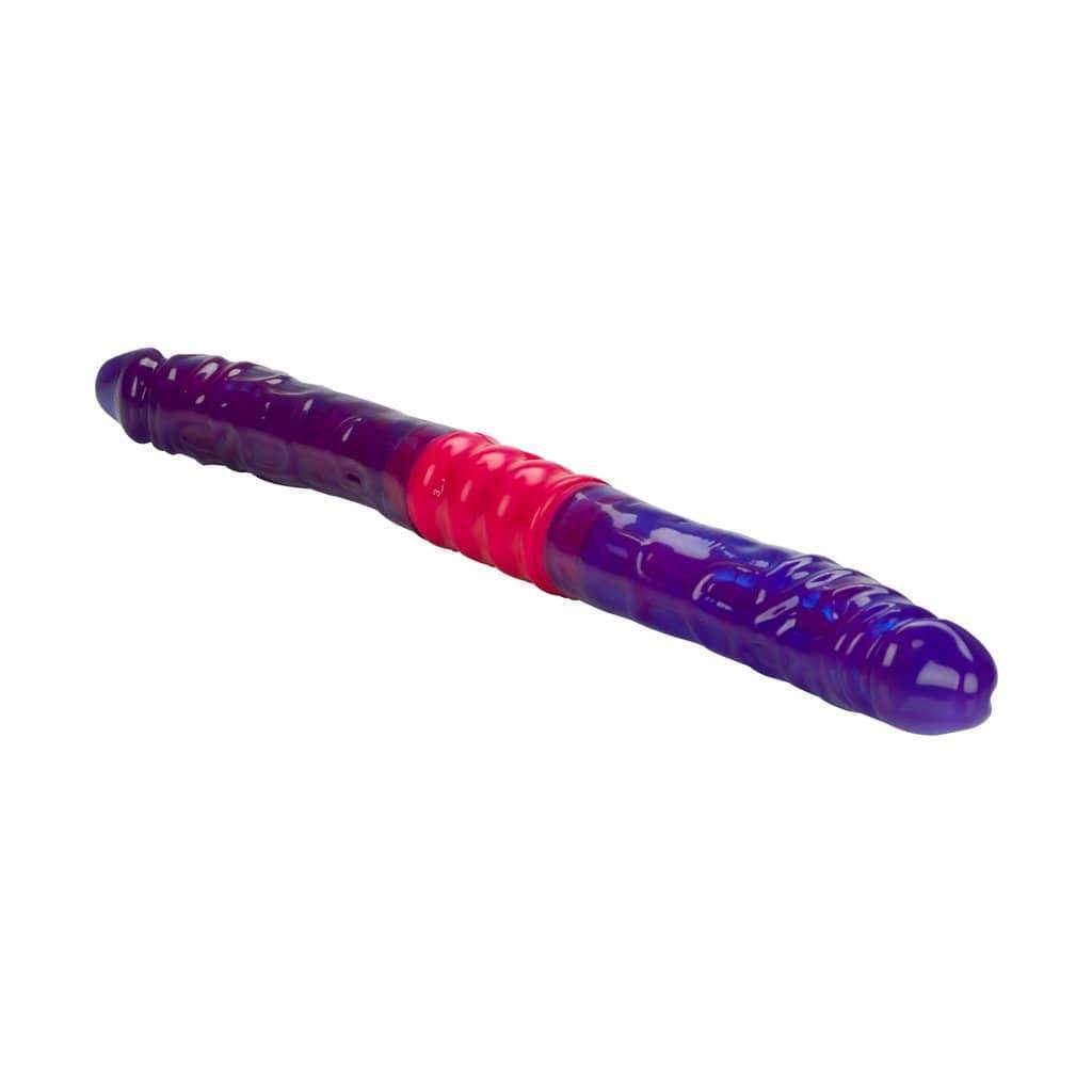 California Exotics - Dual Vibrating Flexi Double Dong 15" (Purple) -  Double Dildo (Non Vibration)  Durio.sg