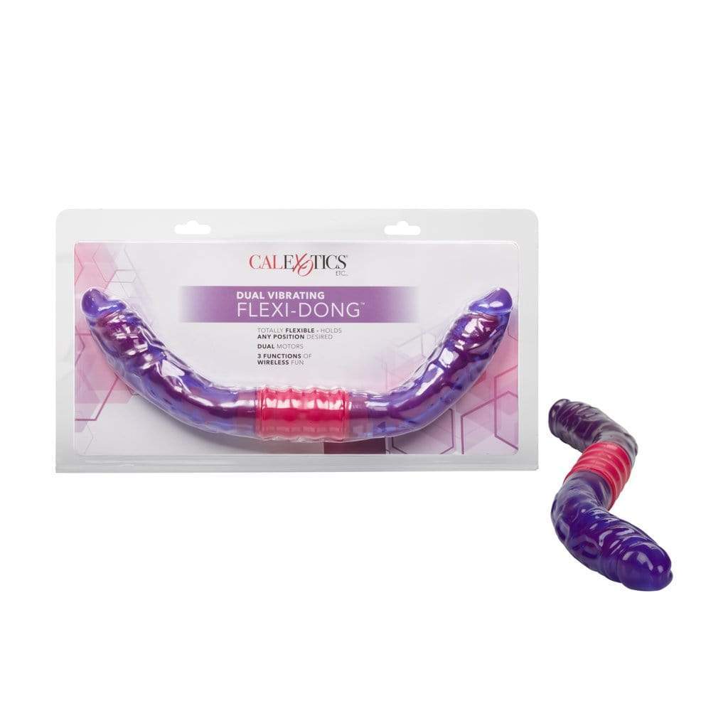 California Exotics - Dual Vibrating Flexi Double Dong 15" (Purple) -  Double Dildo (Non Vibration)  Durio.sg
