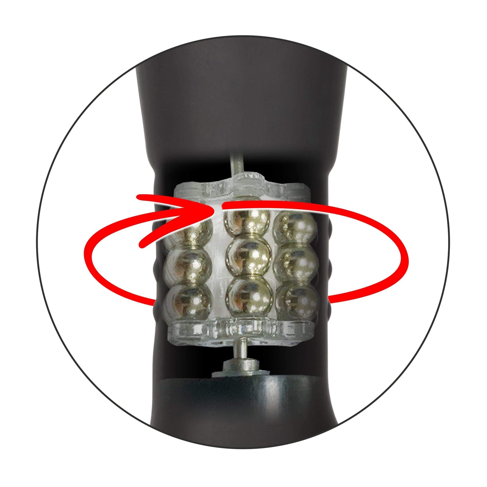 California Exotics - Eclipse Beaded Rotating Probe Massager (Black) -  Prostate Massager (Vibration) Rechargeable  Durio.sg