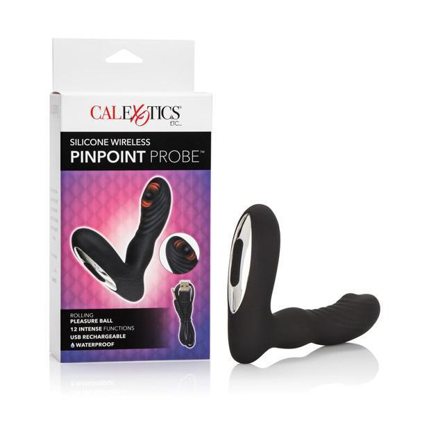 California Exotics - Eclipse Pinpoint Roller Ball Probe Silicone Wireless Prostate Massager (Black) -  Prostate Massager (Vibration) Rechargeable  Durio.sg