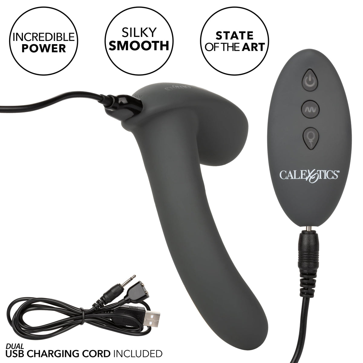 California Exotics - Eclipse Remote Control Inflatable Probe Prostate Massager (Black) -  Prostate Massager (Vibration) Rechargeable  Durio.sg