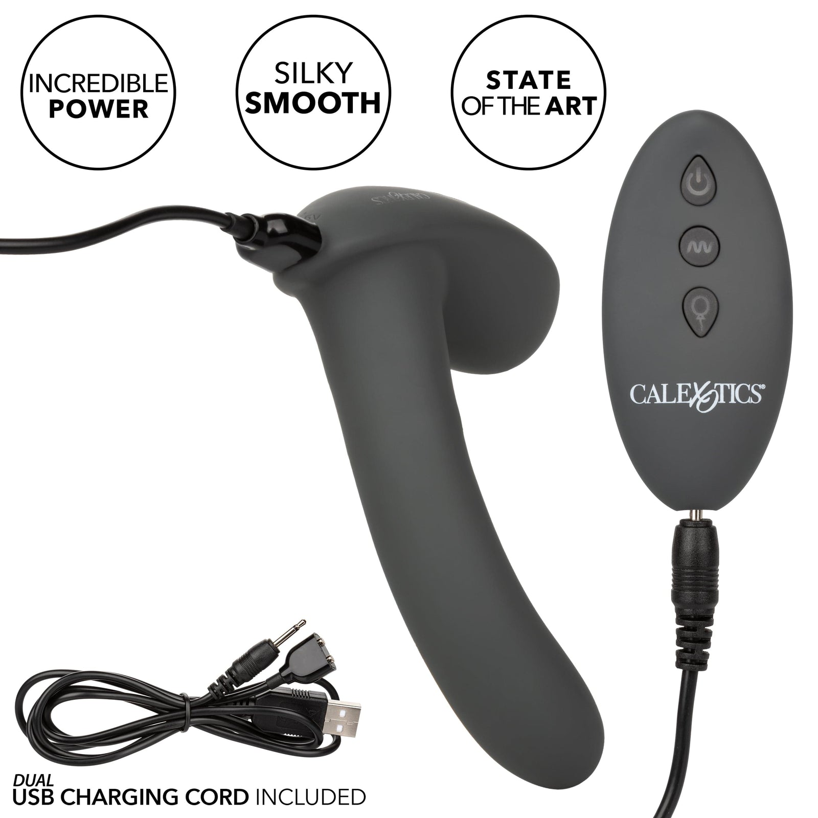 California Exotics - Eclipse Remote Control Inflatable Probe Prostate Massager (Black) -  Prostate Massager (Vibration) Rechargeable  Durio.sg
