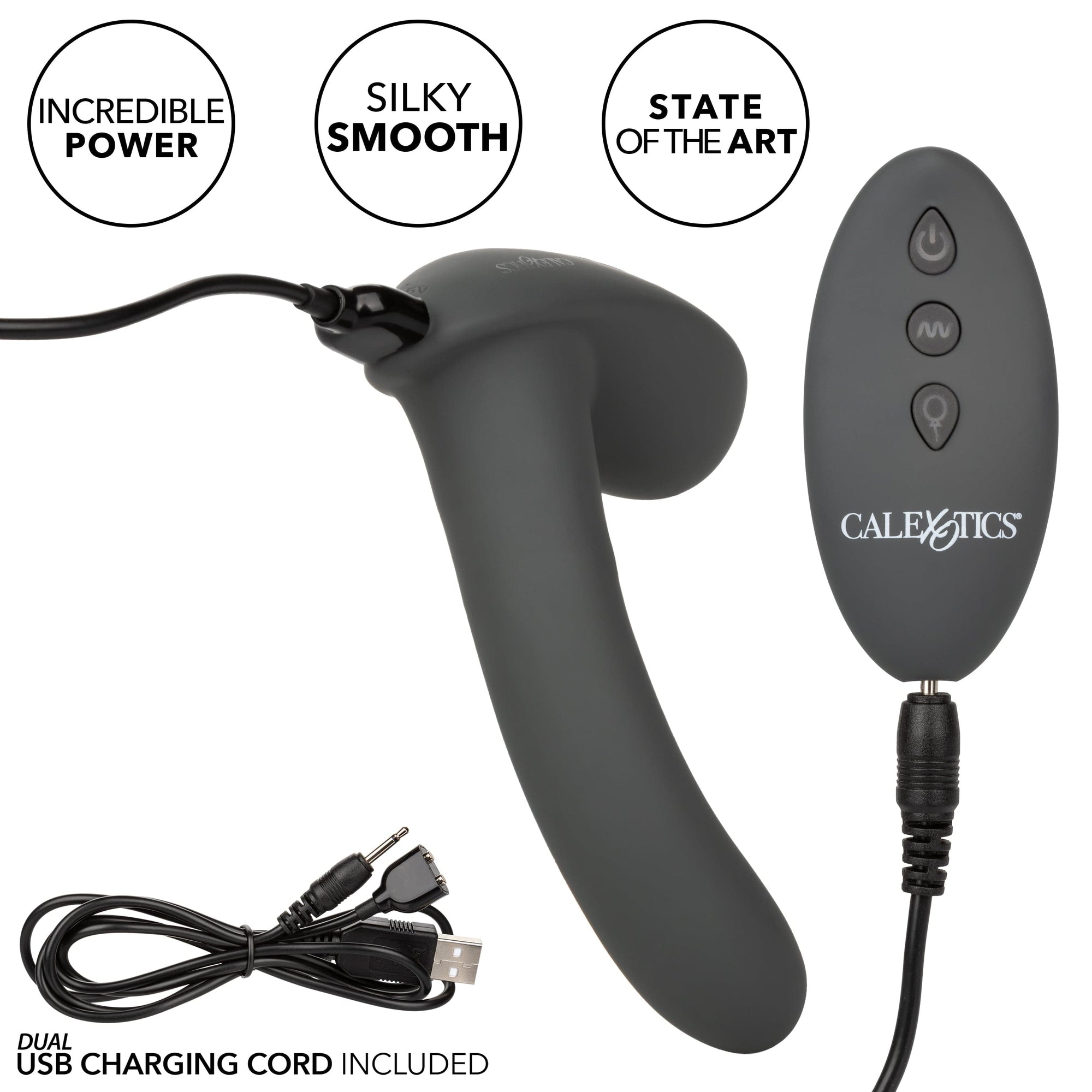 California Exotics - Eclipse Remote Control Inflatable Probe Prostate Massager (Black) -  Prostate Massager (Vibration) Rechargeable  Durio.sg