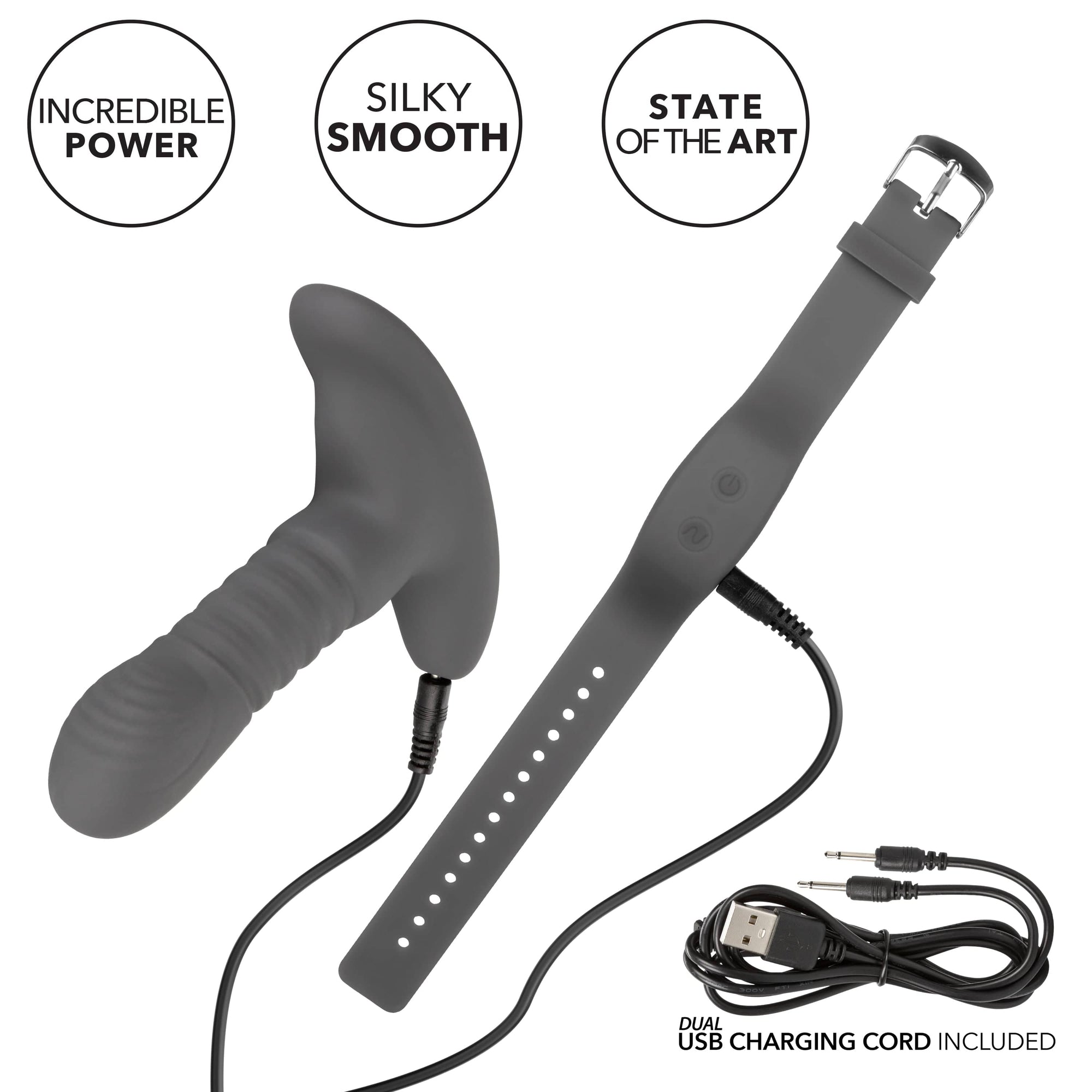 California Exotics - Eclipse Wristband Remote Thrusting Rotator Probe Anal Plug (Black) -  Remote Control Anal Plug (Vibration) Rechargeable  Durio.sg