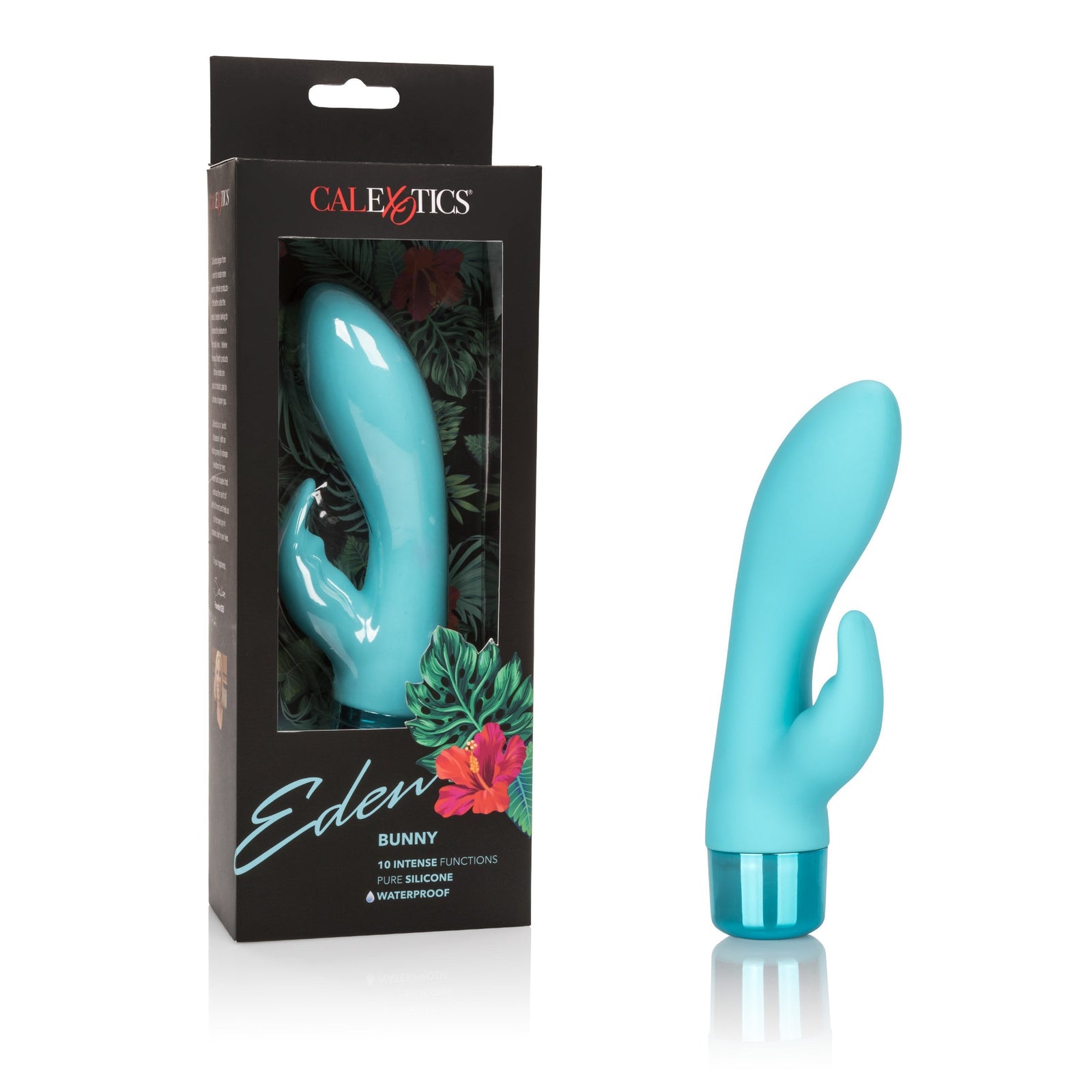 California Exotics - Eden Silicone Waterproof Bunny Vibrator (Blue) -  Rabbit Dildo (Vibration) Non Rechargeable  Durio.sg