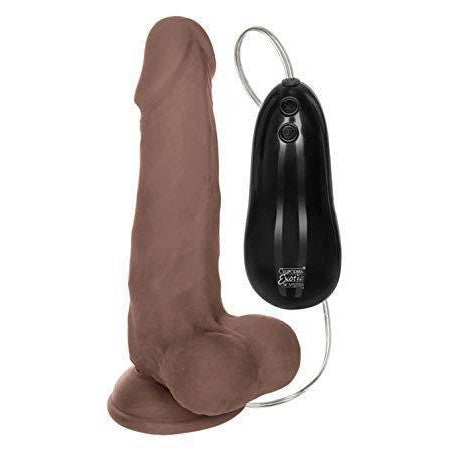 California Exotics - Emperor Rotating 12-Function Dong 5&quot; (Brown) -  Realistic Dildo with suction cup (Vibration) Non Rechargeable  Durio.sg