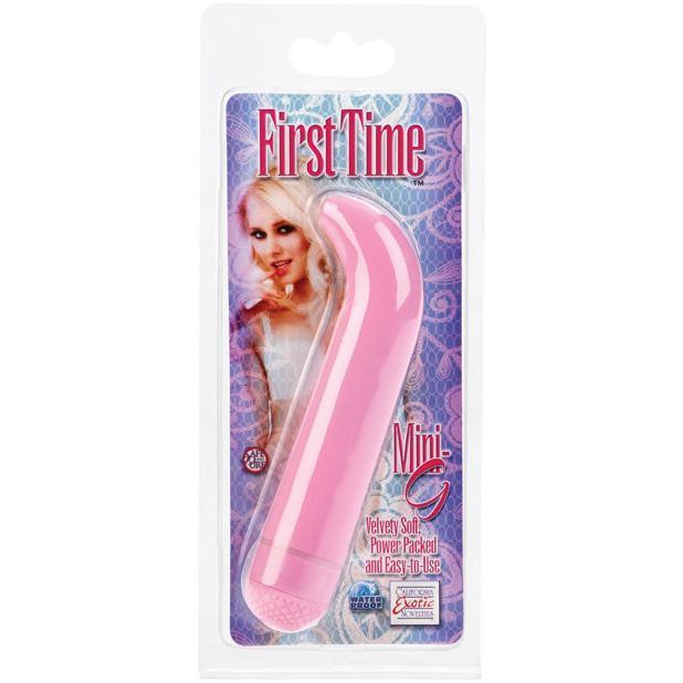 California Exotics - First Time Mini G Spot Vibrator 4.5" (Pink) -  G Spot Dildo (Vibration) Non Rechargeable  Durio.sg