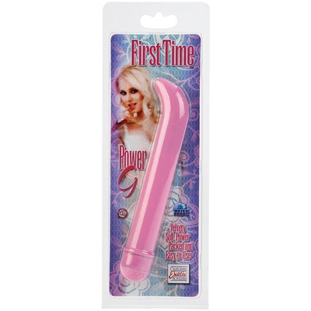 California Exotics - First Time Power G Spot Vibrator 6" (Pink) -  G Spot Dildo (Vibration) Non Rechargeable  Durio.sg