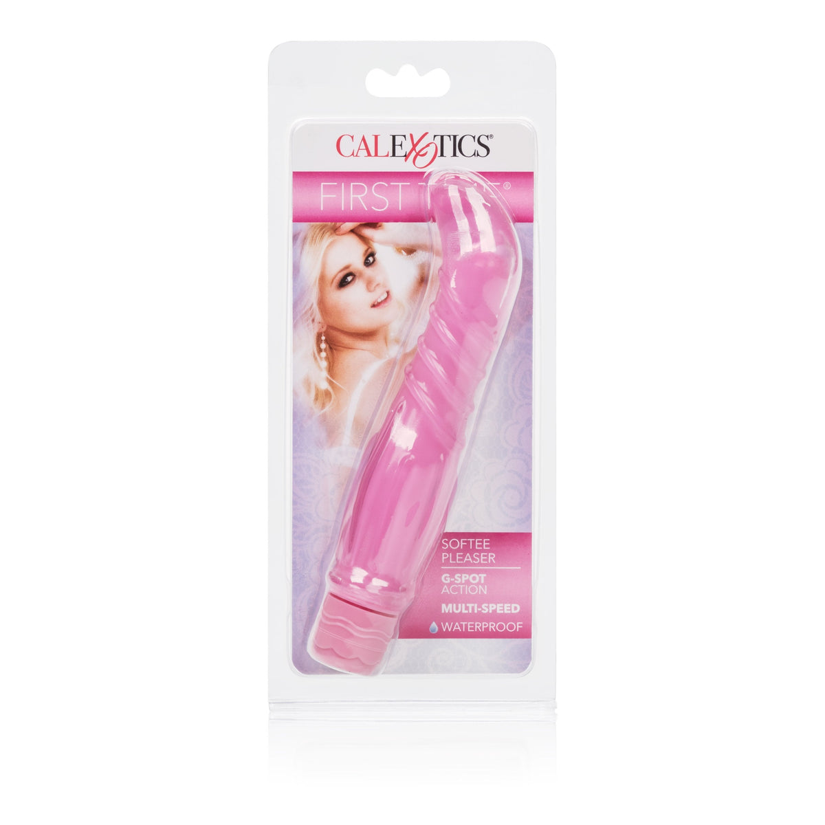 California Exotics - First Time Softee Pleaser G Spot Vibrator (Pink) -  G Spot Dildo (Vibration) Non Rechargeable  Durio.sg