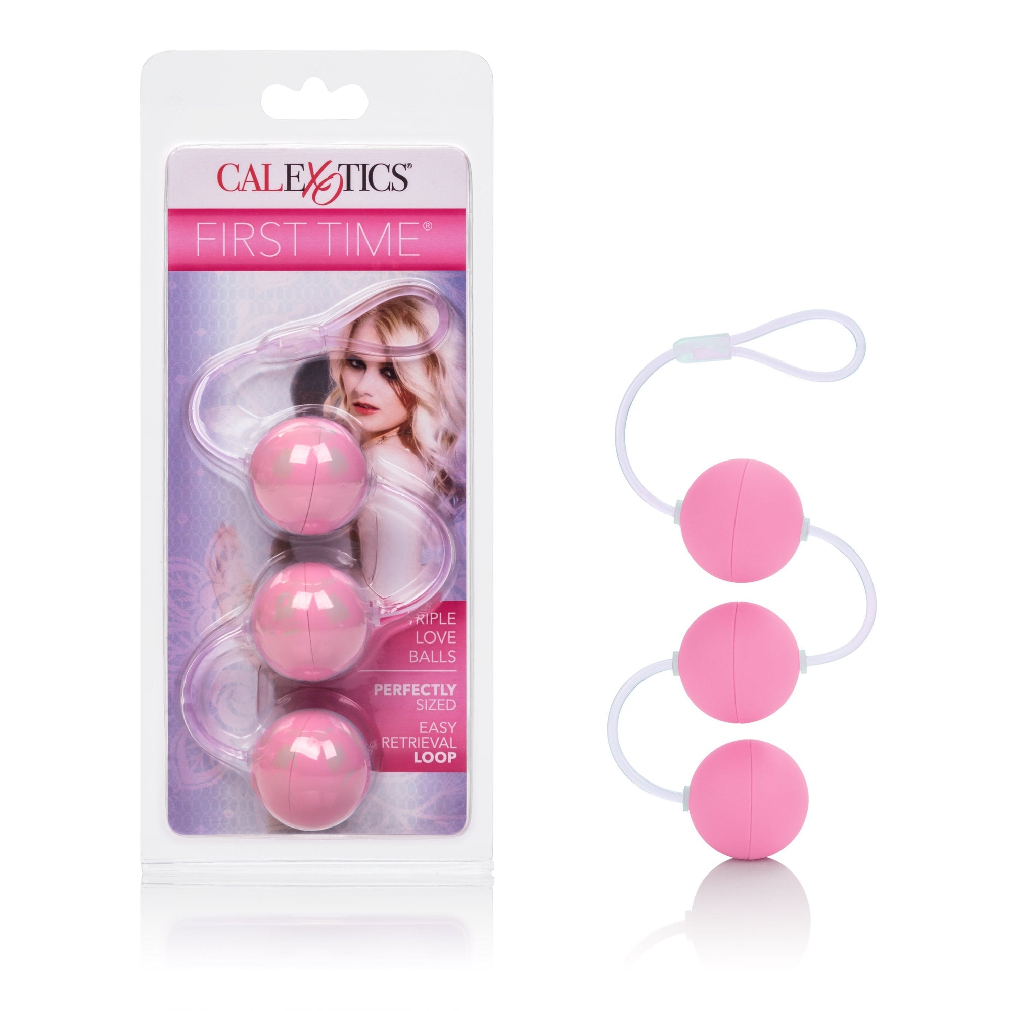 California Exotics - First Time Triple Love Kegel Balls (Pink) -  Kegel Balls (Non Vibration)  Durio.sg